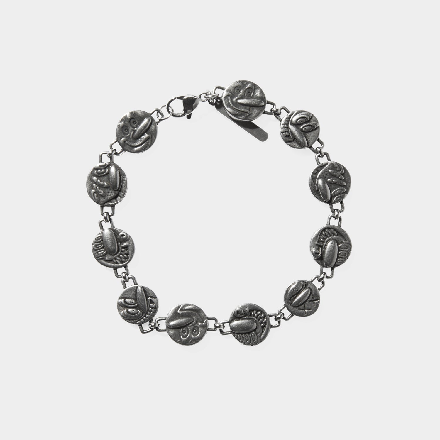 HUF (ハフ) Worldwide JP /JEWELRY(ジュエリー)/ KENNY SCHARF ROUND GUYS CHARM BRACELET商品 / SILVER