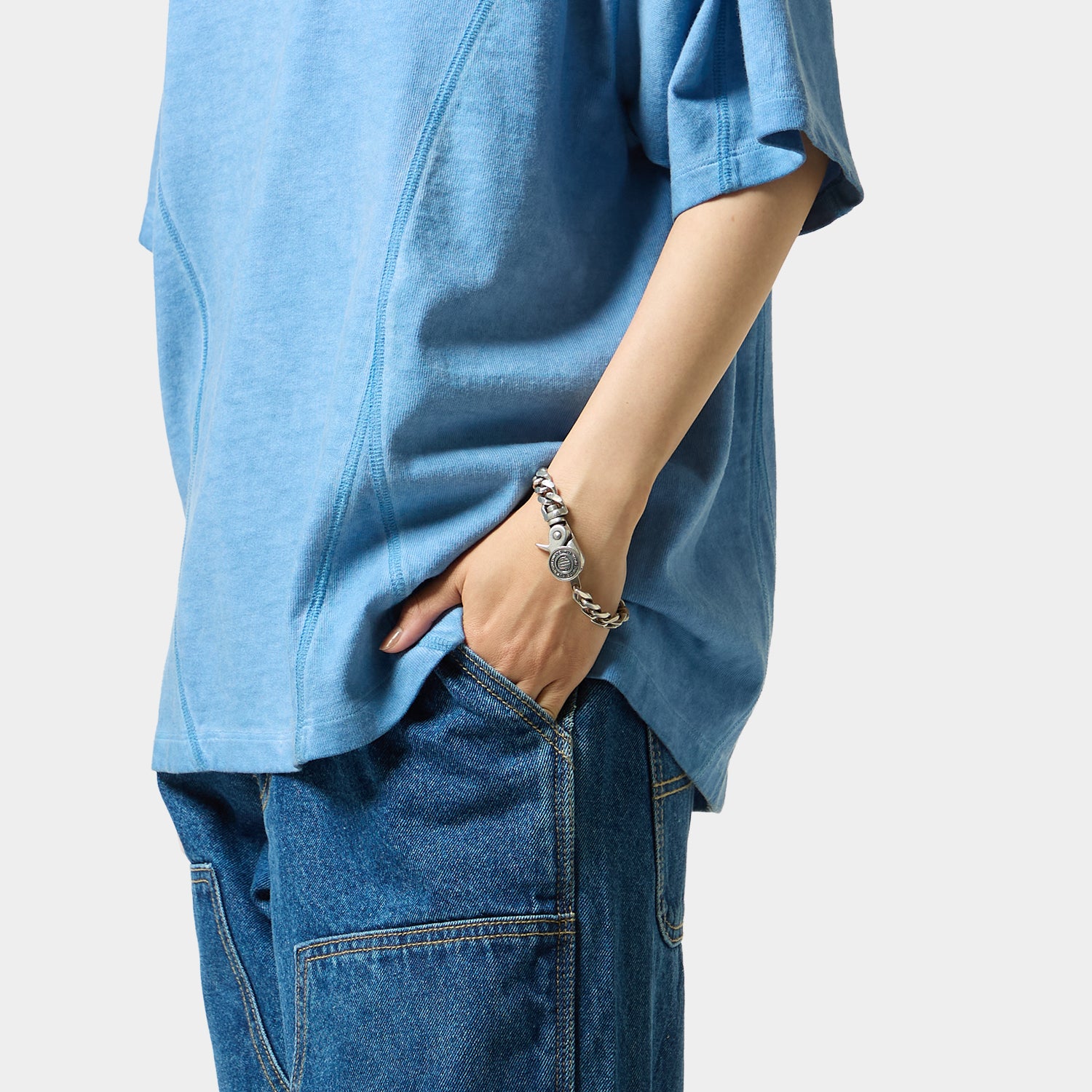 HUF (ハフ) Worldwide JP /JEWELRY(ジュエリー)/ BUTTON UP CLIP BRACELET商品 / SILVER