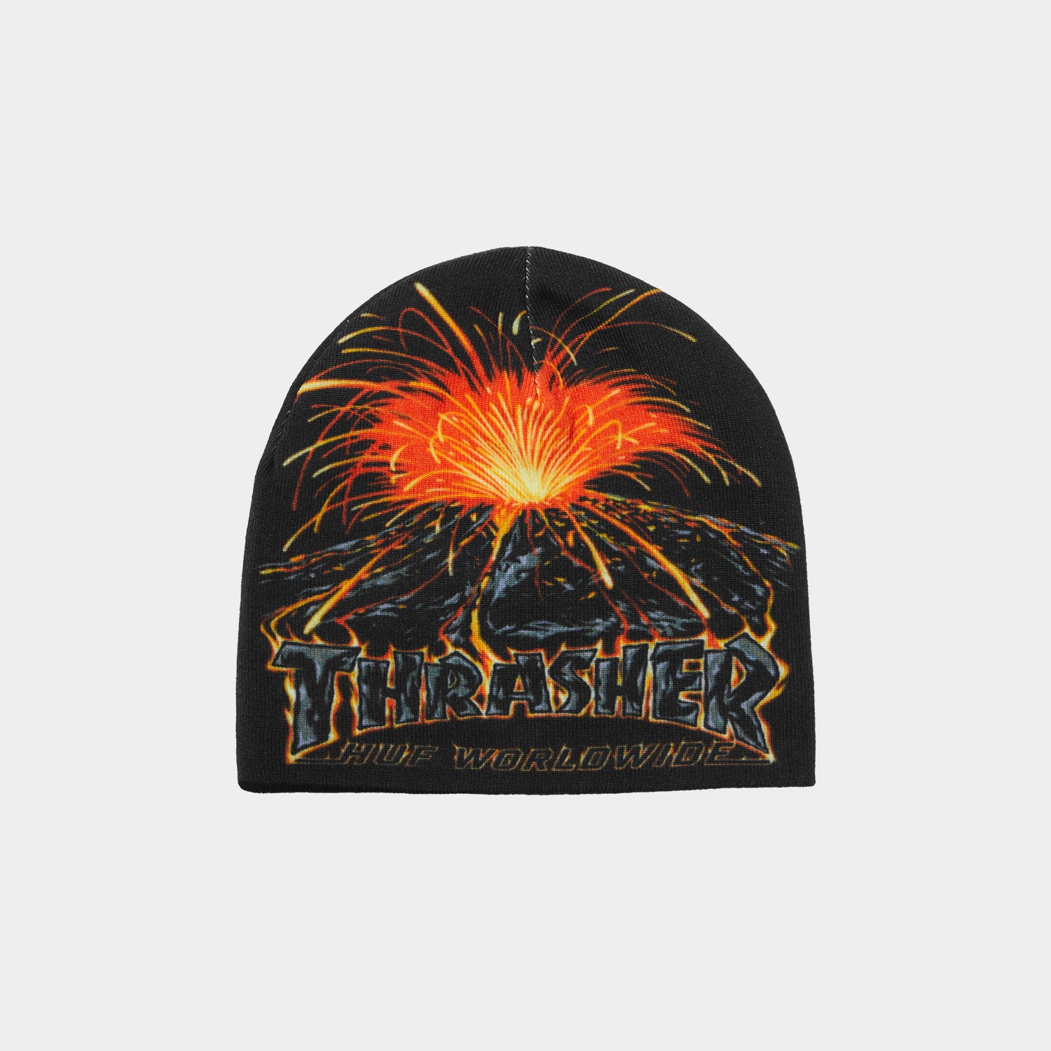 HUF (ハフ) Worldwide JP /HATS & BEANIES(ハット&ビーニー)/ HUF X THRASHER MELTDOWN REVERSIBLE BEANIE商品 / BLACK