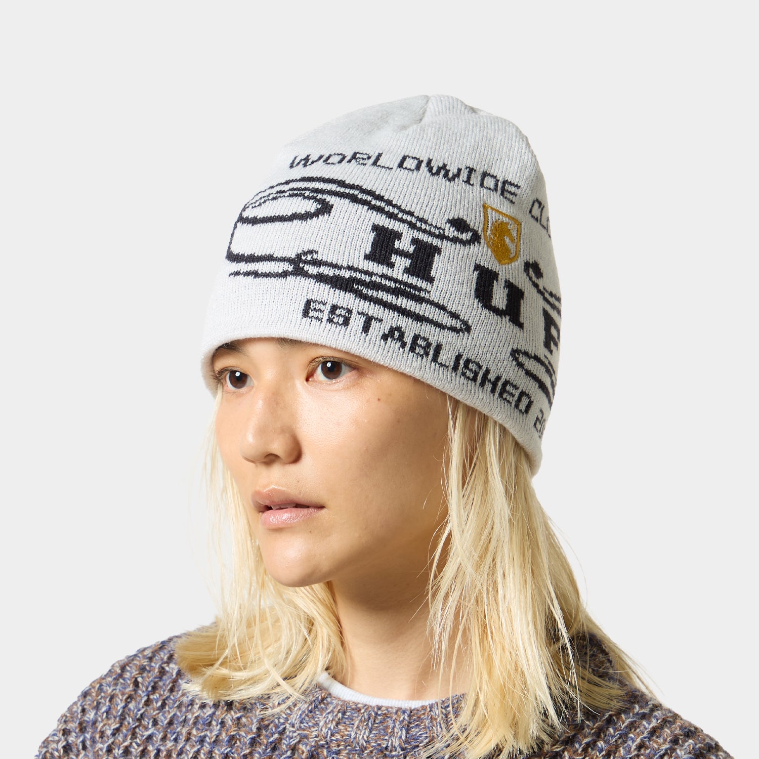 HUF (ハフ) Worldwide JP /HATS & BEANIES(ハット&ビーニー)/ WORLDWIDE CLOTHIERS BEANIE商品 / NATURAL