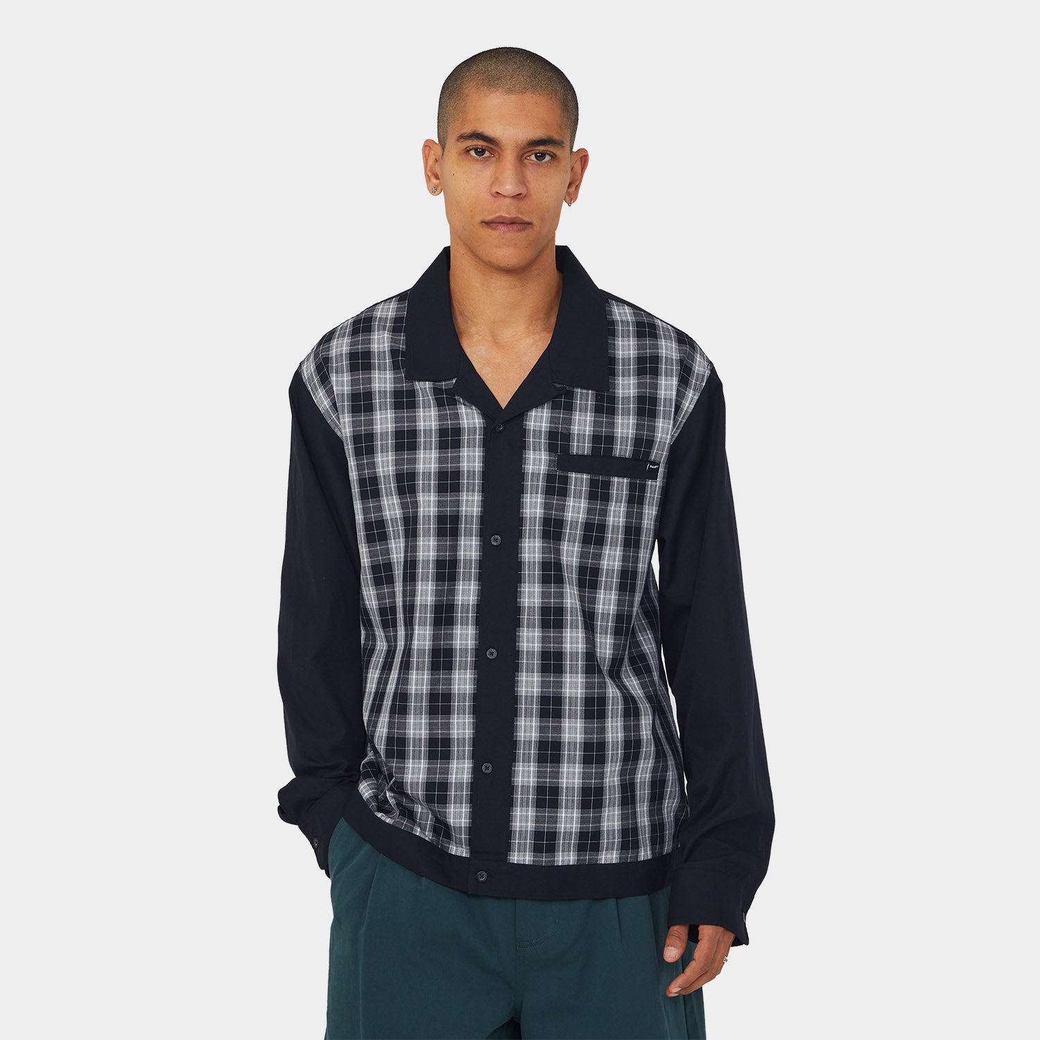 HUF (ハフ) Worldwide JP /TOPS & SHIRTS(トップス&シャツ)/ COOLIDGE PLAID LS SHIRT商品 / BLACK