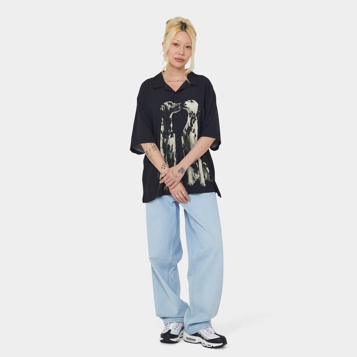 HUF (ハフ) Worldwide JP /TOPS & SHIRTS(トップス&シャツ)/ DOGGED RESORT SHIRT商品 / BLACK
