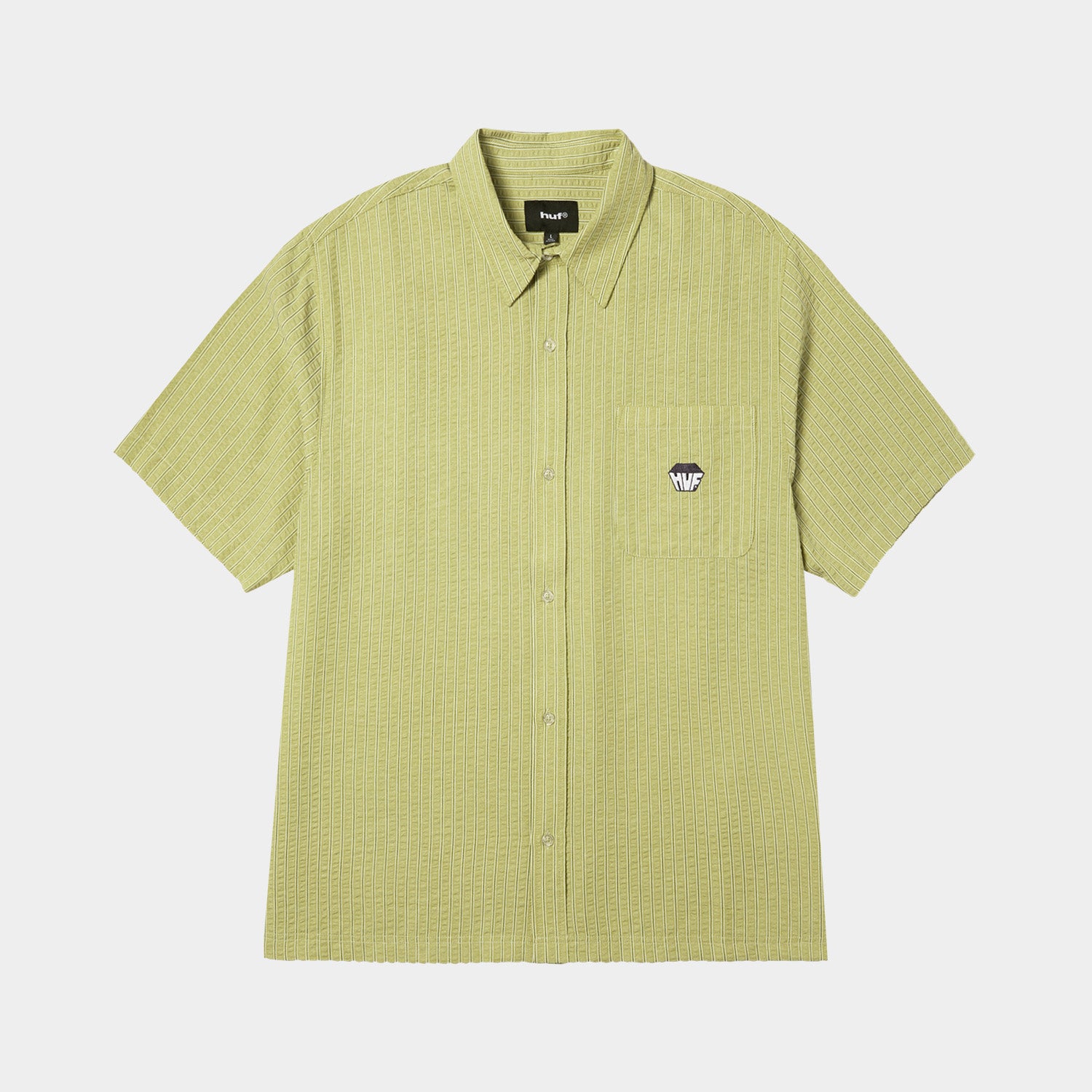 HUF (ハフ) Worldwide JP /TOPS & SHIRTS(トップス&シャツ)/ BIG BLOCK STRIPED SHIRT商品 / DRIED HERB