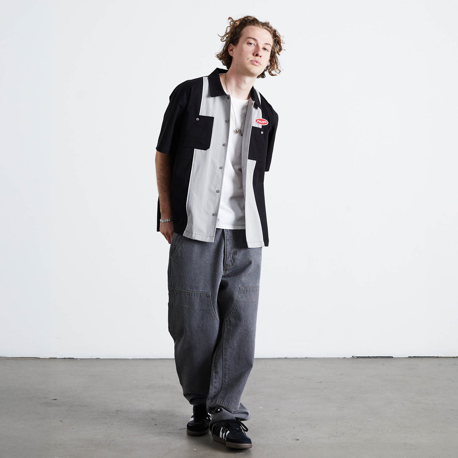HUF (ハフ) Worldwide JP /TOPS & SHIRTS(トップス&シャツ)/ URETHANE WORK SHIRT商品 / BLACK