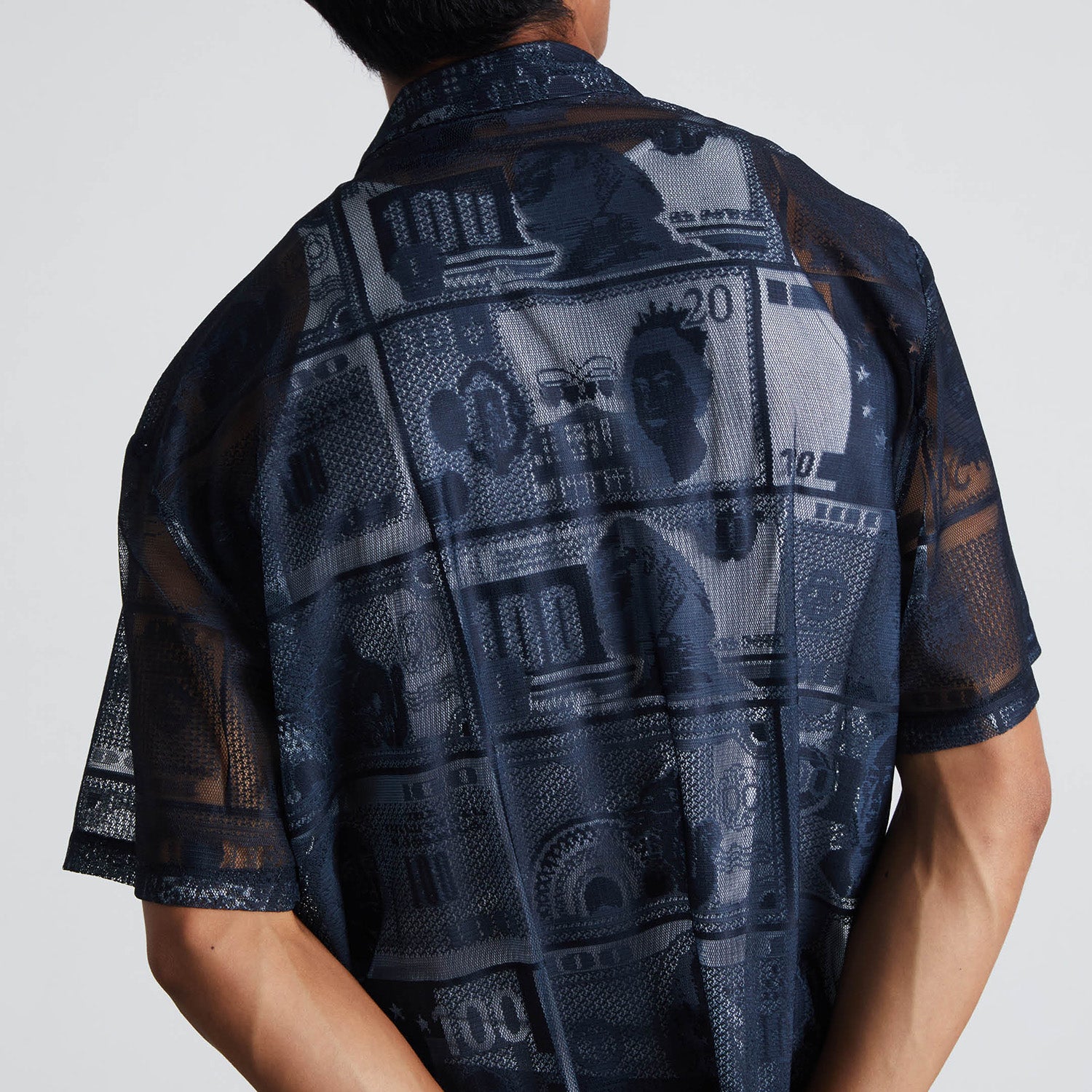 HUF (ハフ) Worldwide JP /TOPS & SHIRTS(トップス&シャツ)/ GLOBAL CURRENCY LACE SHIRT商品 / BLACK