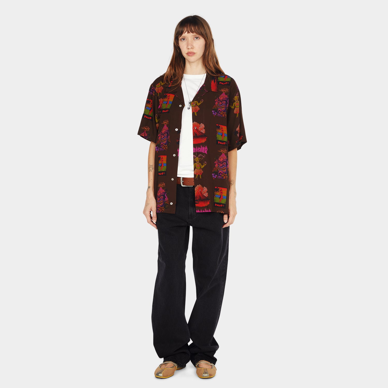 HUF (ハフ) Worldwide JP /TOPS & SHIRTS(トップス&シャツ)/ HUF X THRASHER HAWAIIAN SHIRT商品 / MULTI