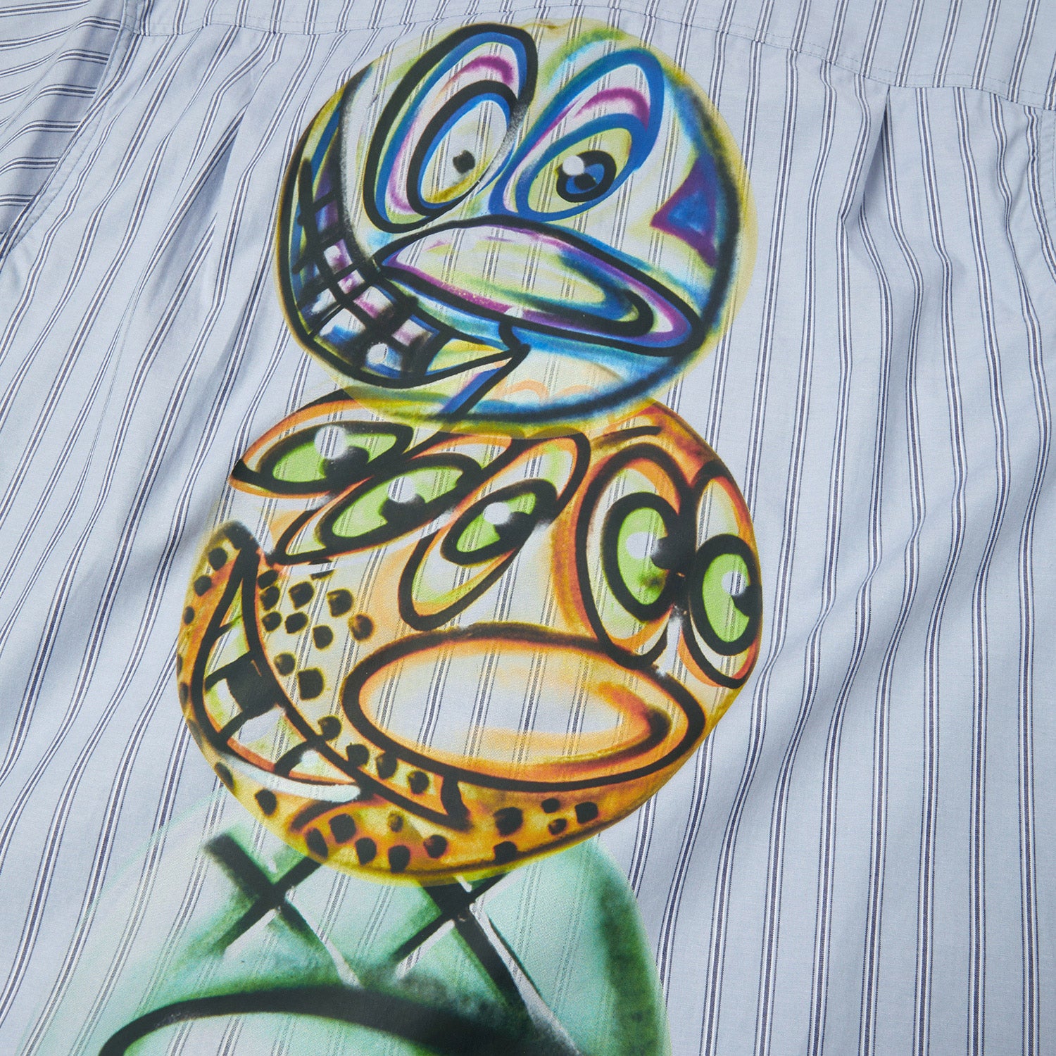 HUF (ハフ) Worldwide JP /TOPS & SHIRTS(トップス&シャツ)/ KENNY SCHARF TELEVISION STRIPE SHIRT商品 / MULTI