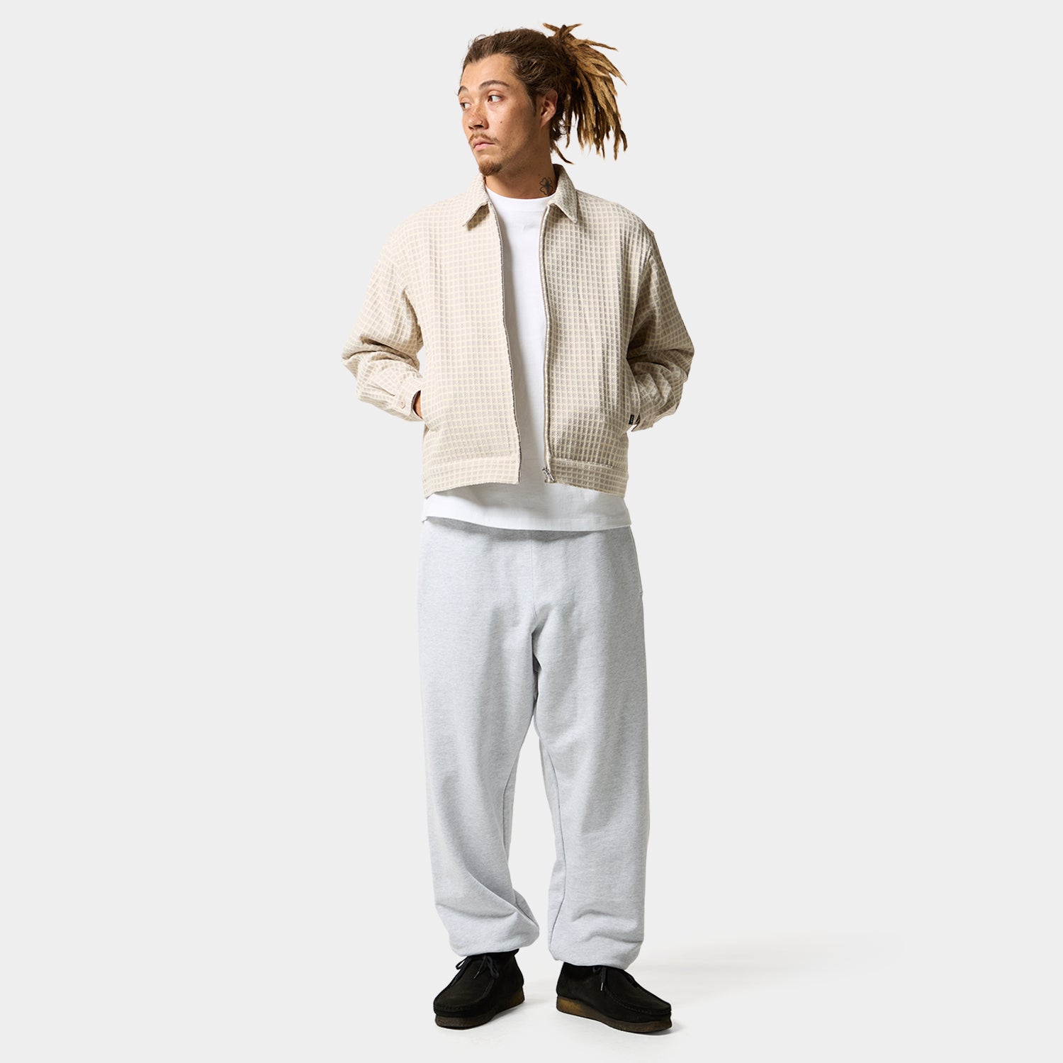 HUF (ハフ) Worldwide JP /TOPS & SHIRTS(トップス&シャツ)/ WAFFLE WEAVING ZIP LS SHIRT商品 / DESERT
