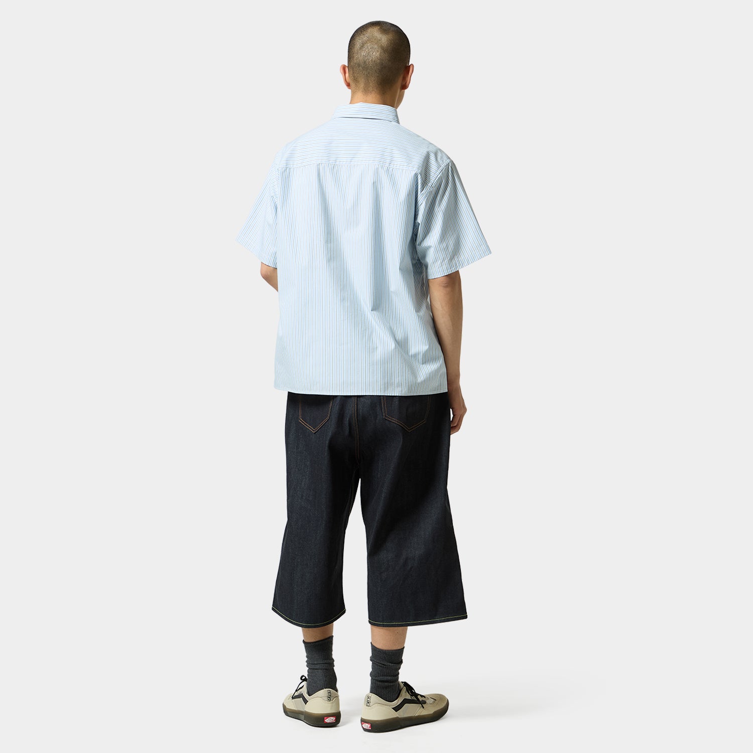 HUF (ハフ) Worldwide JP /TOPS & SHIRTS(トップス&シャツ)/ MEGABLAST STRIPE SHIRT商品 / LT BLUE