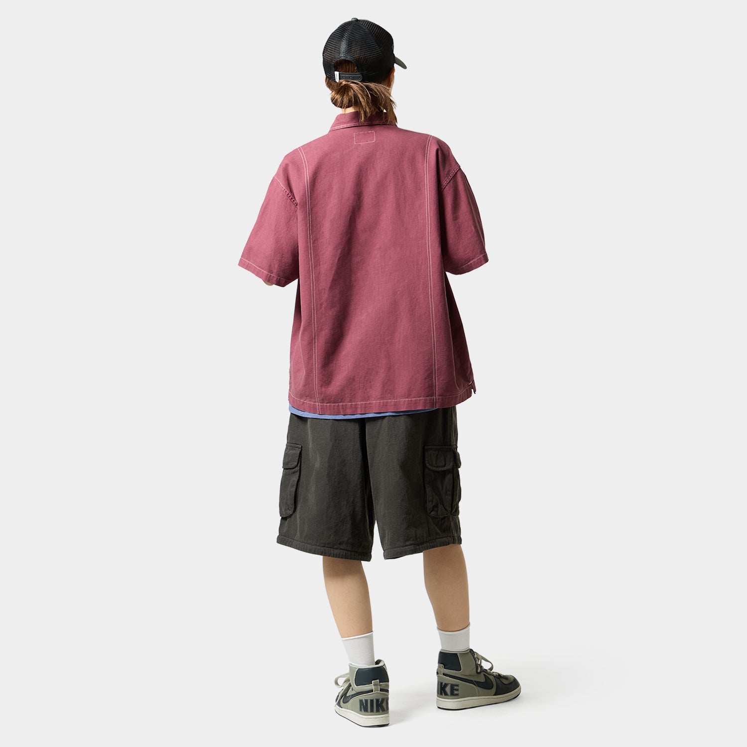 HUF (ハフ) Worldwide JP /TOPS & SHIRTS(トップス&シャツ)/ huf CO-OP CONTRAST DYED SHIRT商品 / BURGUNDY