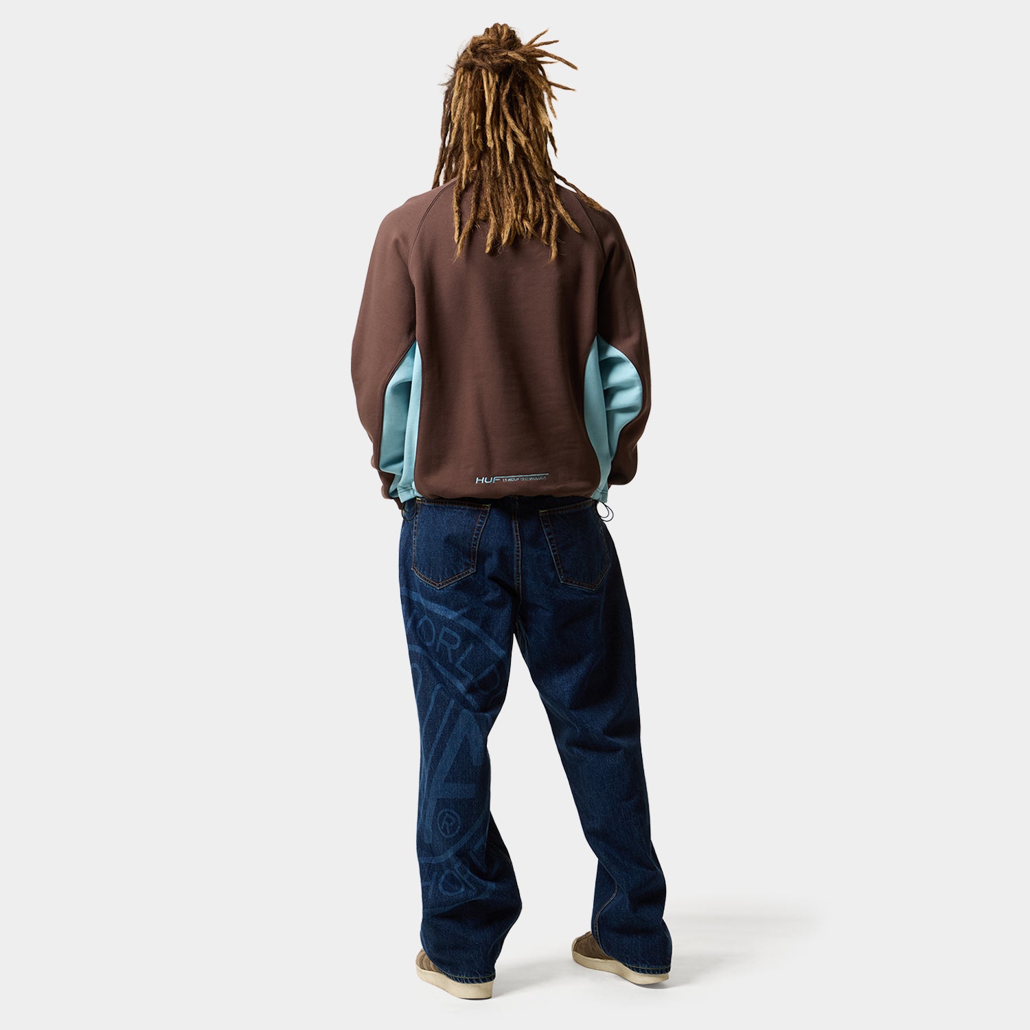 HUF (ハフ) Worldwide JP /SWEATSHIRTS(スウェットシャツ)/ LUX DRAWCORD CREW商品 / BISON