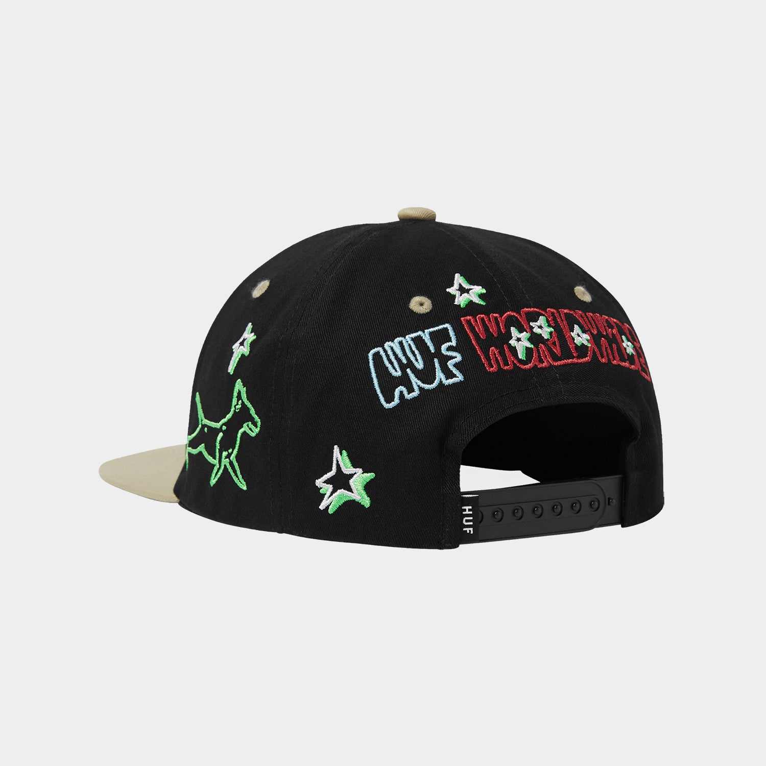 HUF (ハフ) Worldwide JP /HATS & BEANIES(ハット&ビーニー)/ FETCH 6 PANEL SNAPBACK商品 / BLACK
