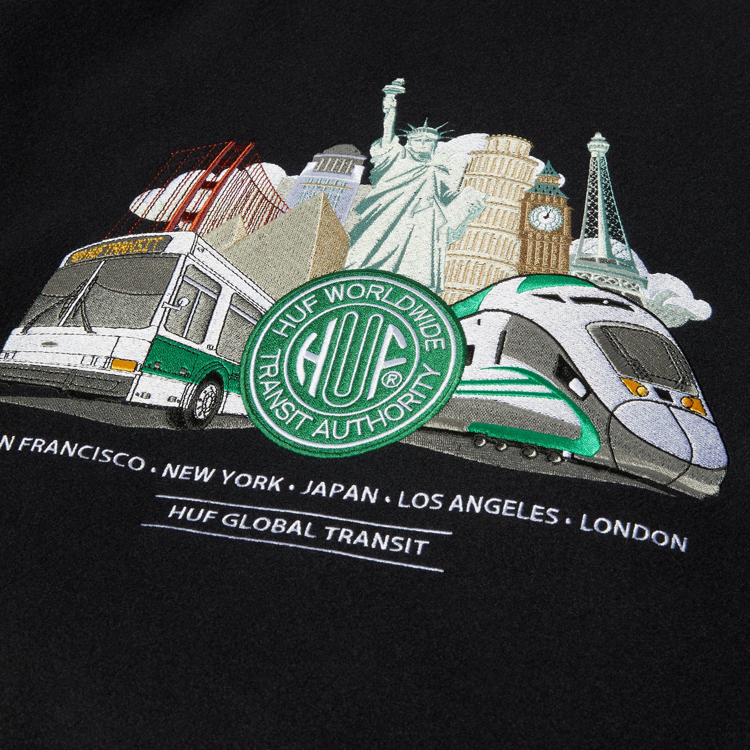 HUF (ハフ) Worldwide JP /JACKETS(ジャケット)/ GLOBAL TRANSIT VARSITY JACKET商品 / NAVY