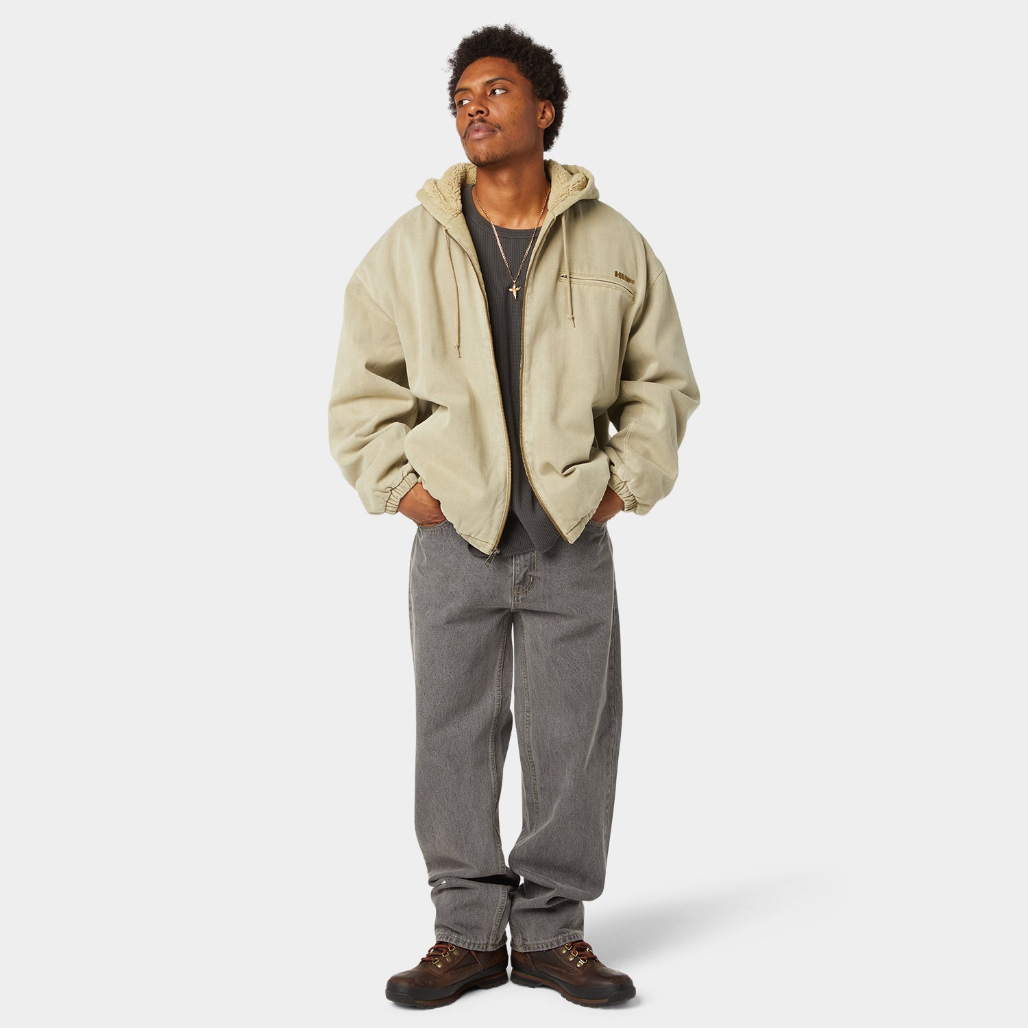 HUF (ハフ) Worldwide JP /JACKETS(ジャケット)/ WHAT A JUNGLE DENIM WORK JACKET商品 / EVERGREEN