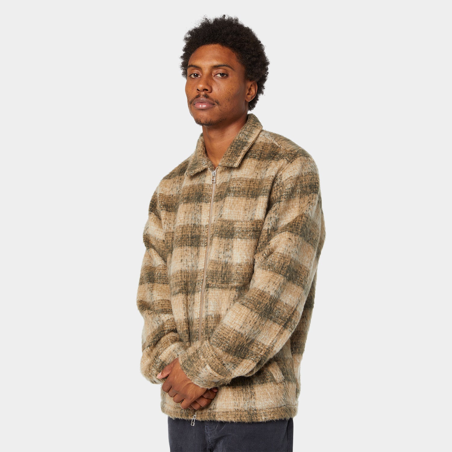 HUF (ハフ) Worldwide JP /()/ MEGABLAST PLAID JACKET商品 / DESERT