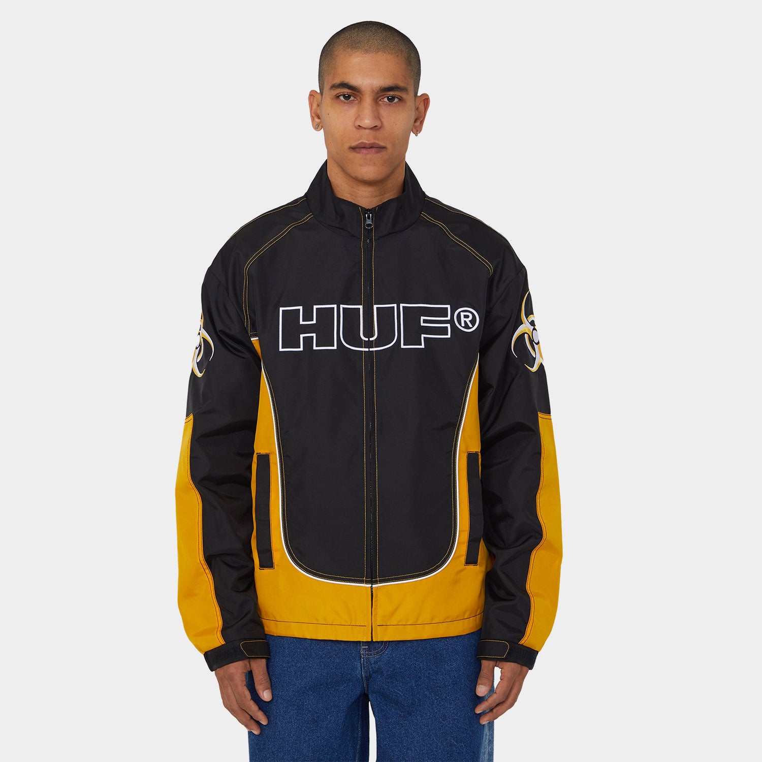 HUF (ハフ) Worldwide JP /JACKETS(ジャケット)/ SECTOR JACKET商品 / BLACK/YELLOW