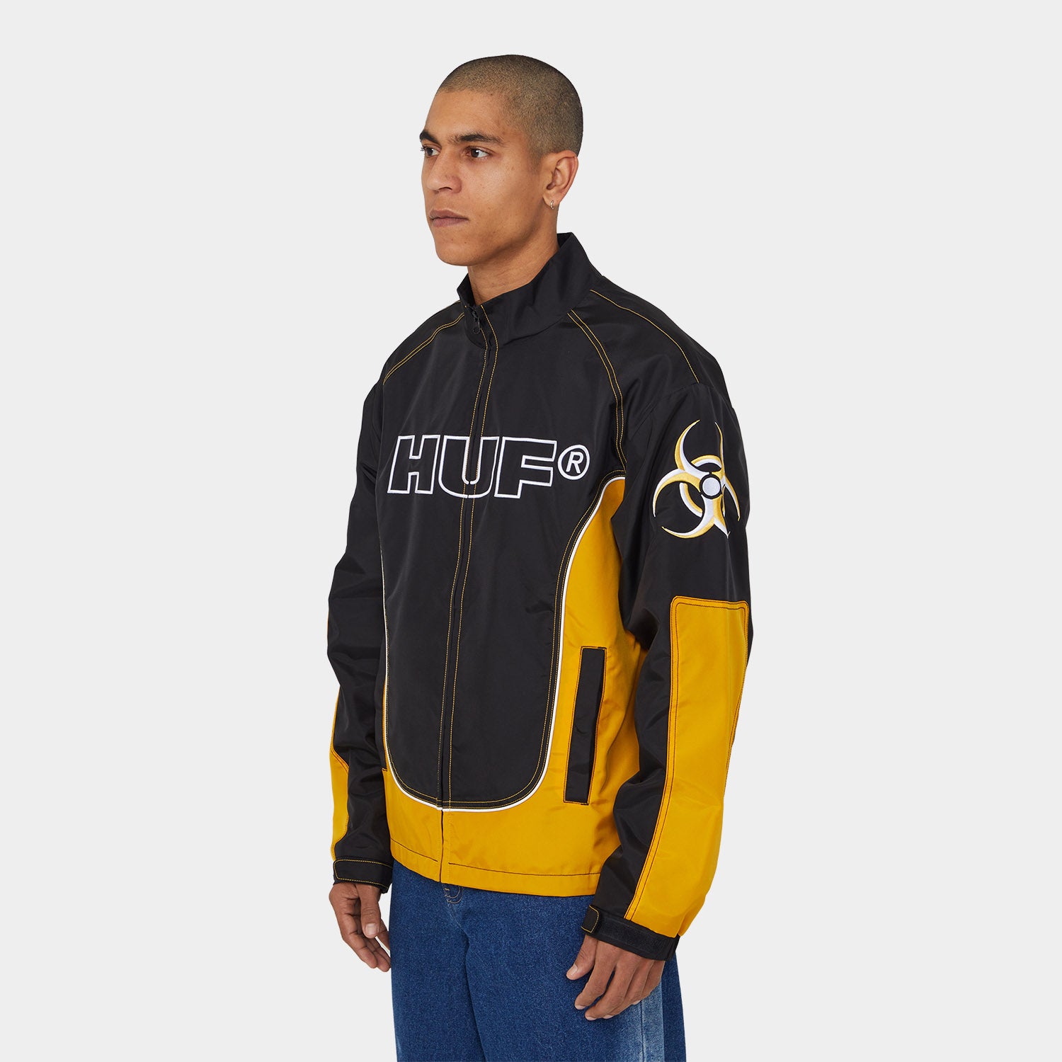 HUF (ハフ) Worldwide JP /JACKETS(ジャケット)/ SECTOR JACKET商品 / BLACK/YELLOW