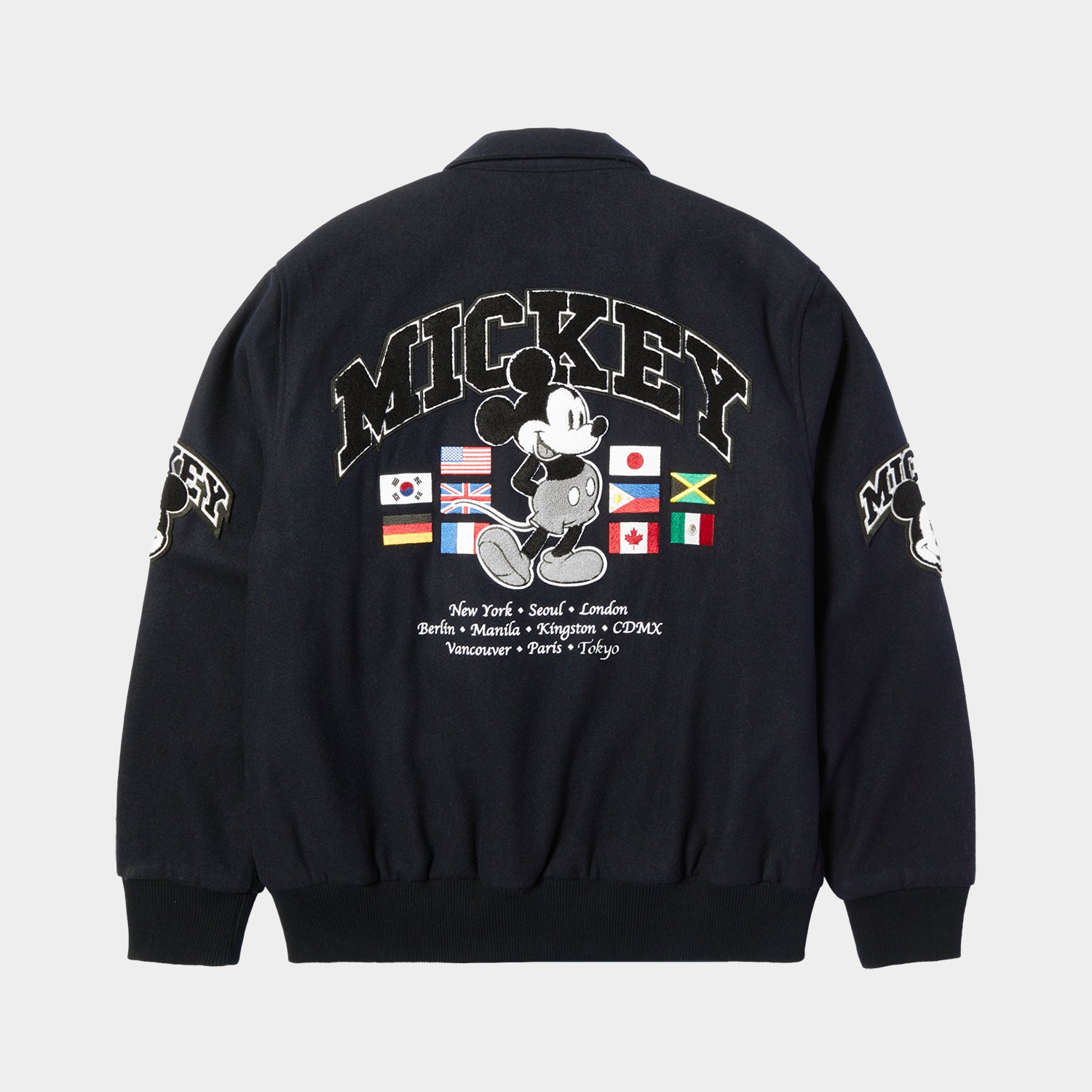 HUF (ハフ) Worldwide JP /JACKETS(ジャケット)/ DISNEY | HUF WORLDWIDE TOUR VARSITY JACKET商品 / NAVY