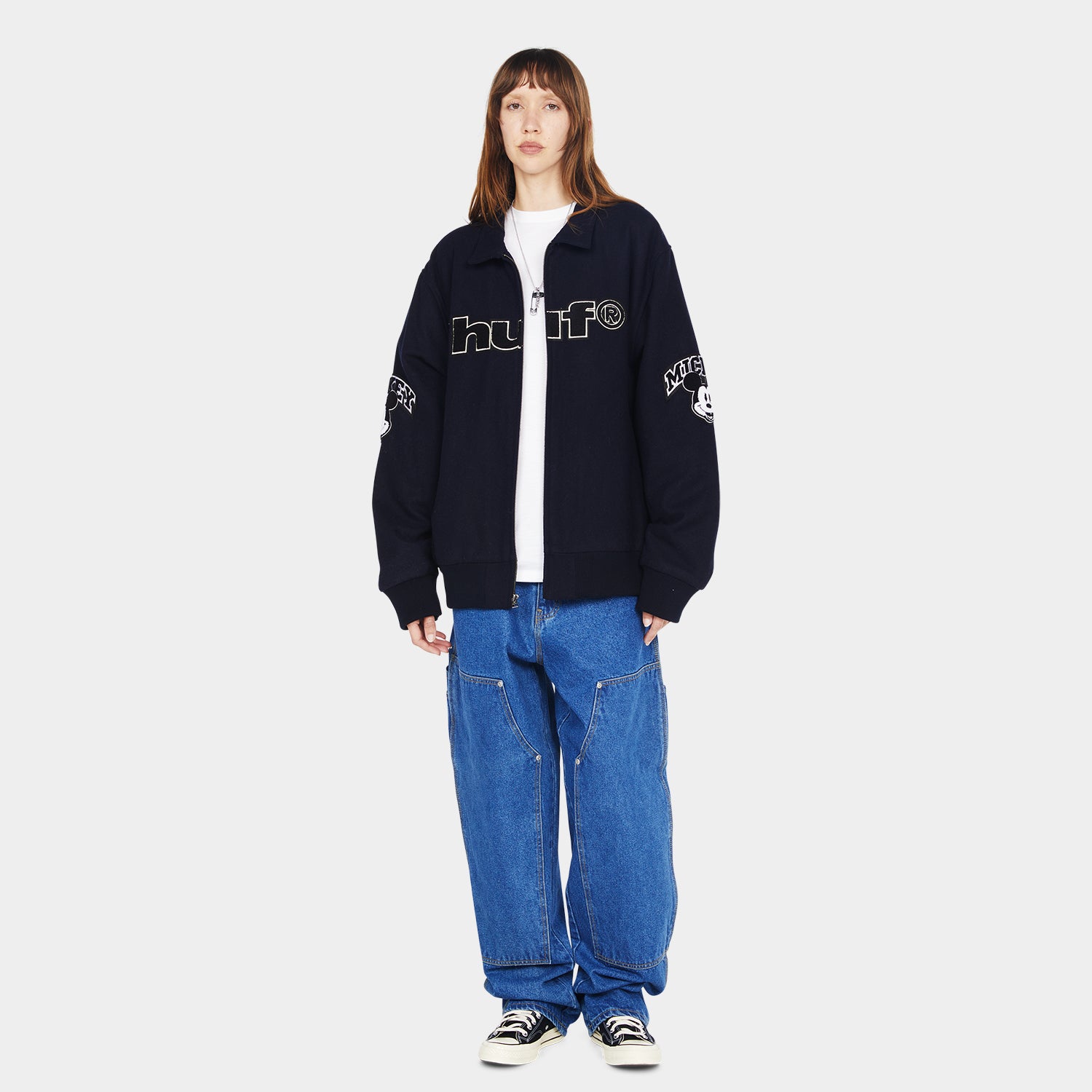 HUF (ハフ) Worldwide JP /JACKETS(ジャケット)/ DISNEY | HUF WORLDWIDE TOUR VARSITY JACKET商品 / NAVY
