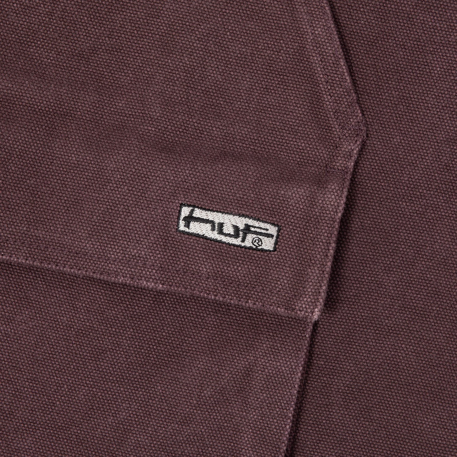 HUF (ハフ) Worldwide JP /JACKETS(ジャケット)/ STRETCH LOGO CANVAS WORK JACKET商品 / DEEP WINE