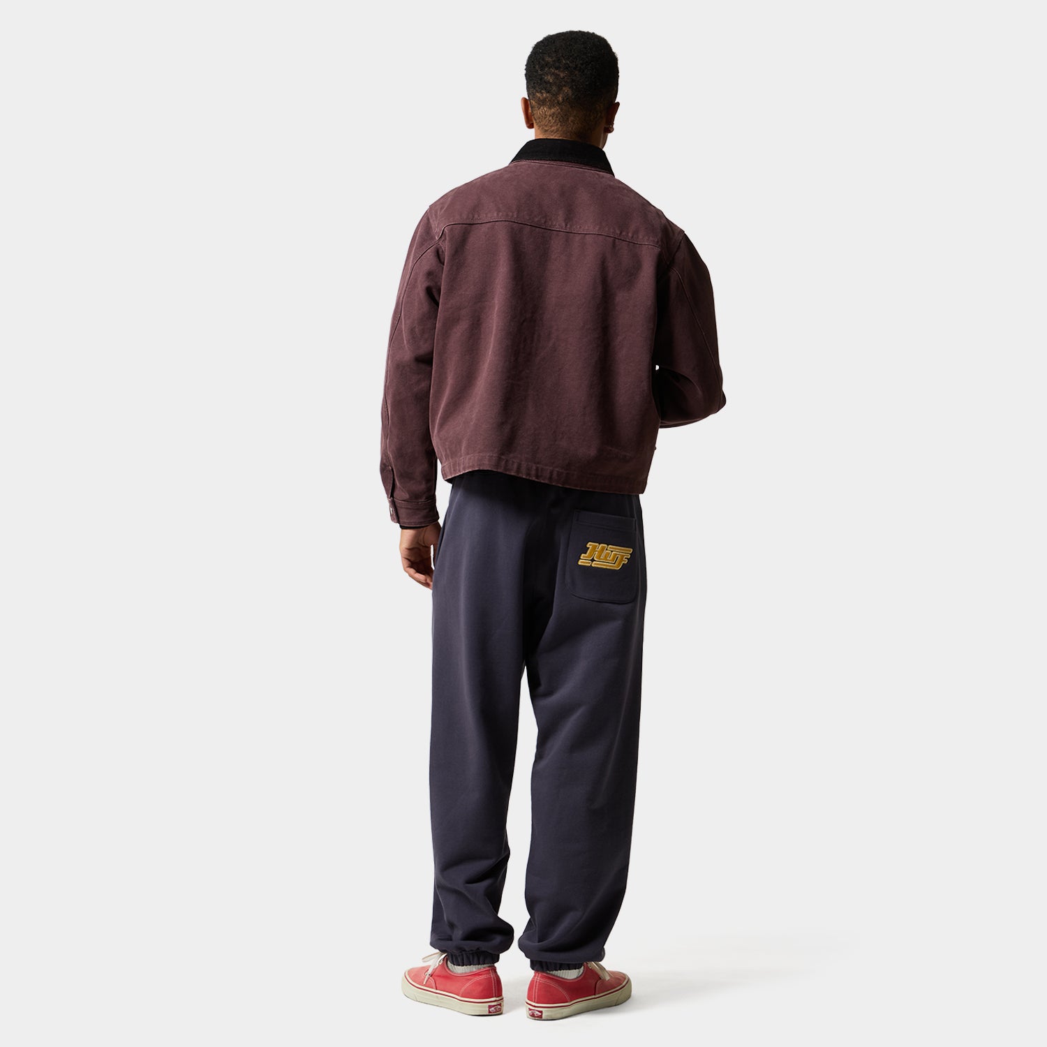 HUF (ハフ) Worldwide JP /JACKETS(ジャケット)/ STRETCH LOGO CANVAS WORK JACKET商品 / DEEP WINE