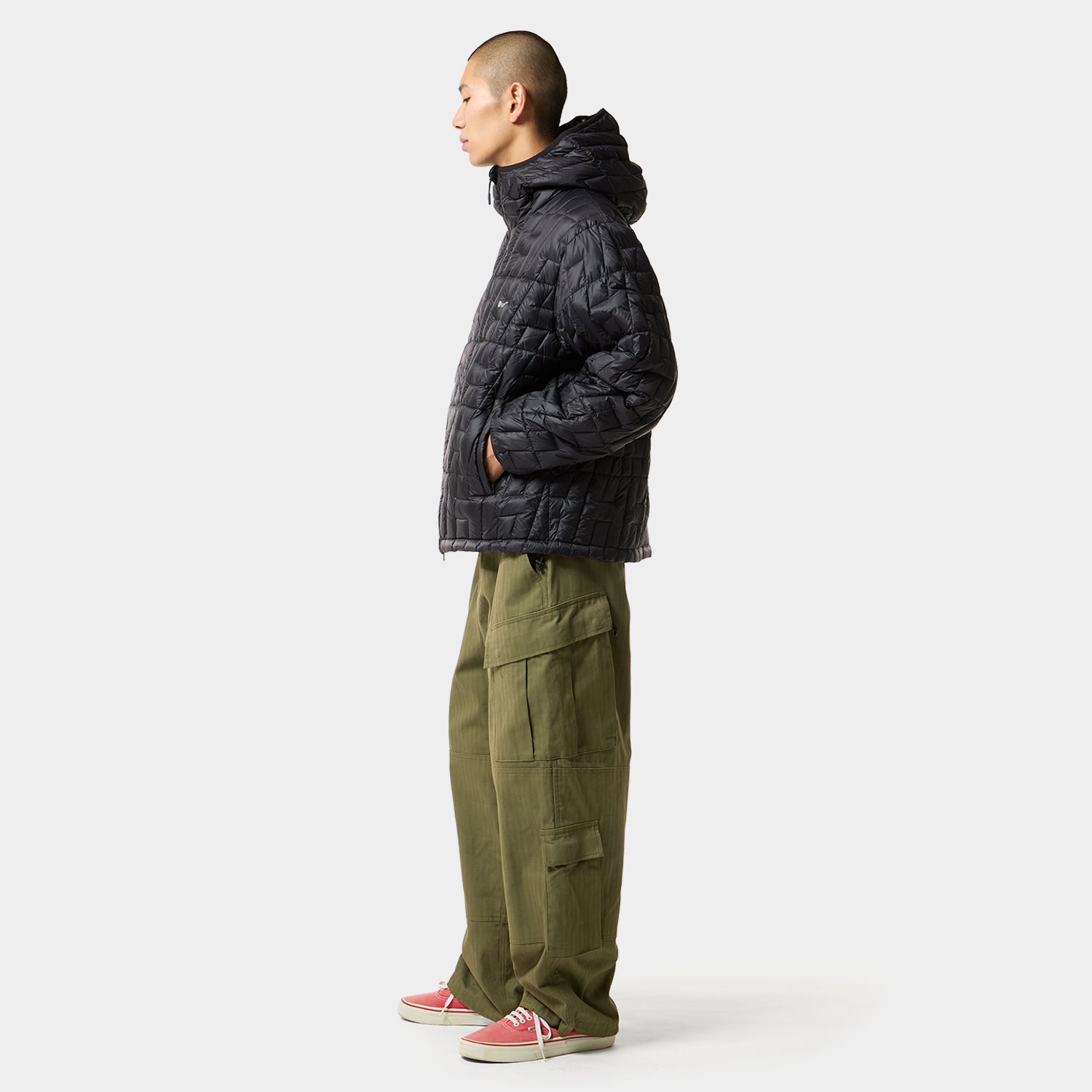 HUF (ハフ) Worldwide JP /JACKETS(ジャケット)/ HUF X TAION CASCADE PACKABLE HOODED DOWN JACKET商品 / BLACK