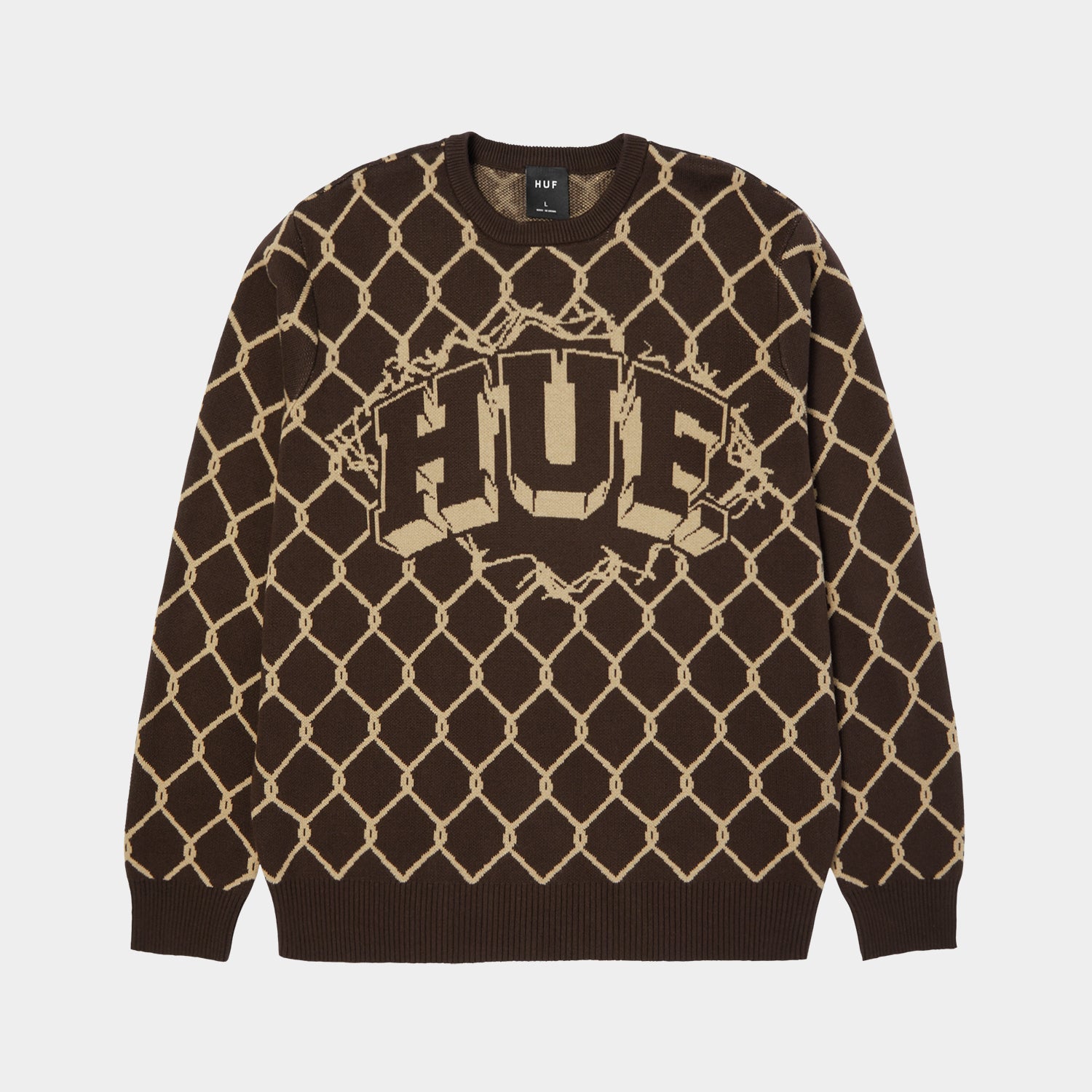 HUF (ハフ) Worldwide JP /KNITS & SWEATERS(ニット&セーター)/ BREAKTHROUGH CREWNECK SWEATER商品 / BISON