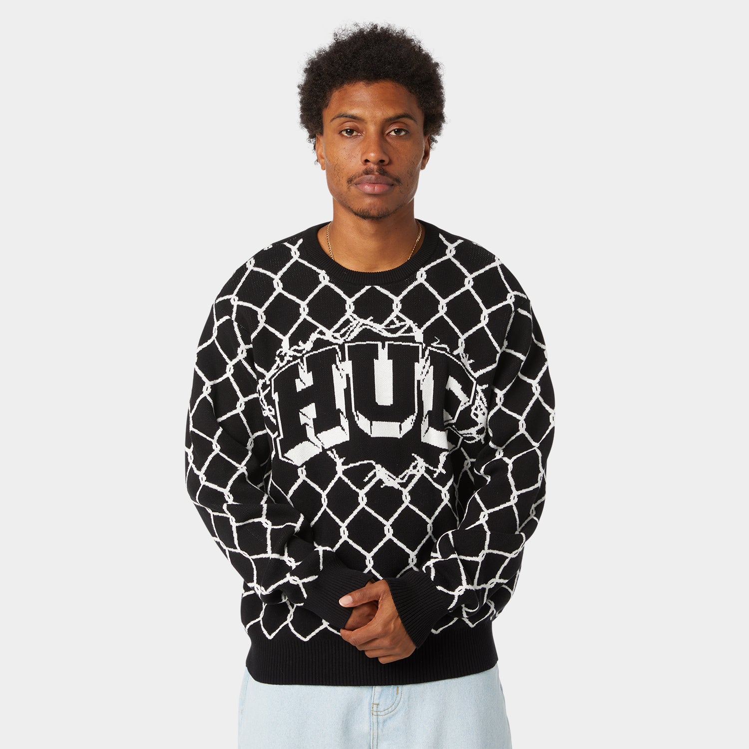 HUF (ハフ) Worldwide JP /KNITS & SWEATERS(ニット&セーター)/ BREAKTHROUGH CREWNECK SWEATER商品 / BISON