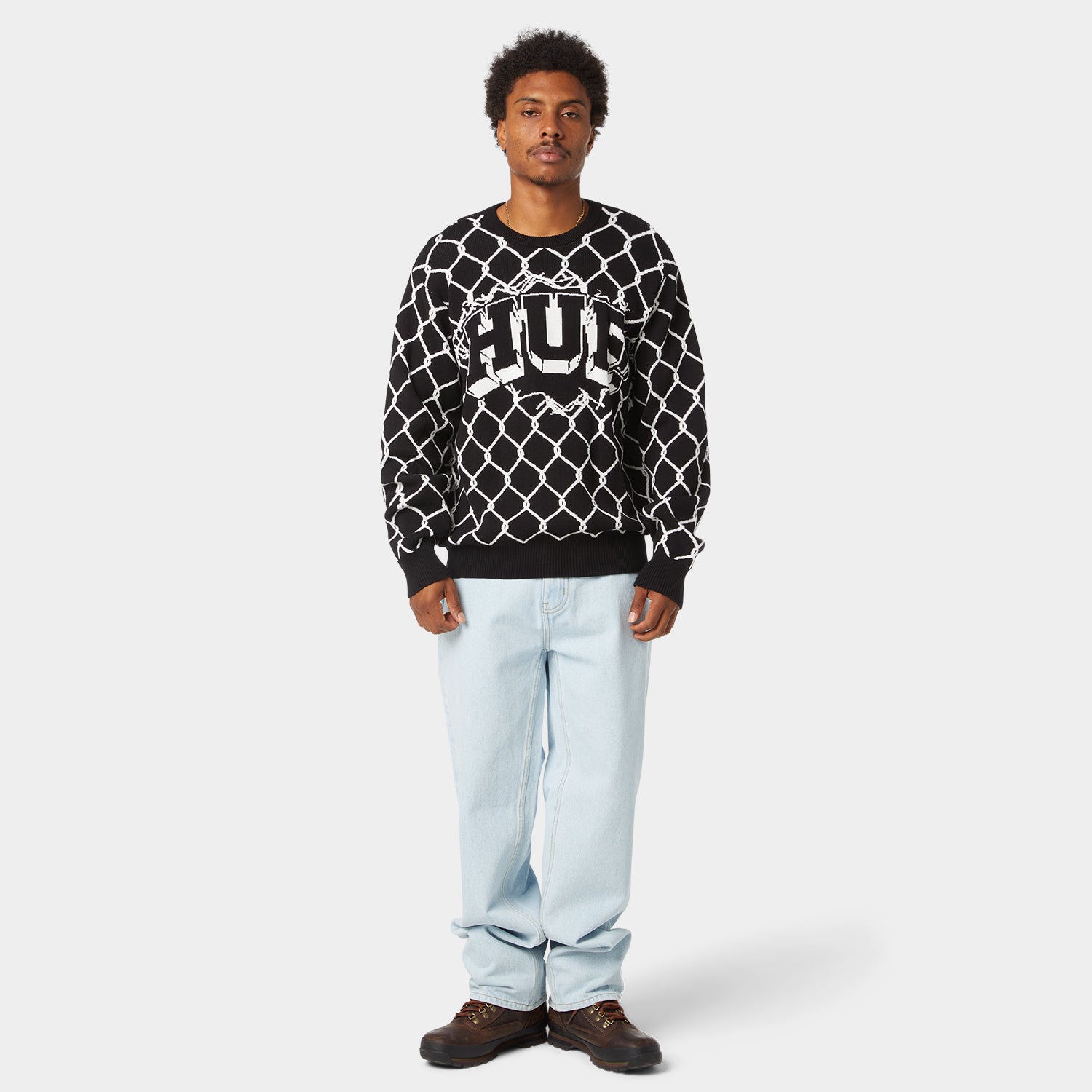 HUF (ハフ) Worldwide JP /KNITS & SWEATERS(ニット&セーター)/ BREAKTHROUGH CREWNECK SWEATER商品 / BISON