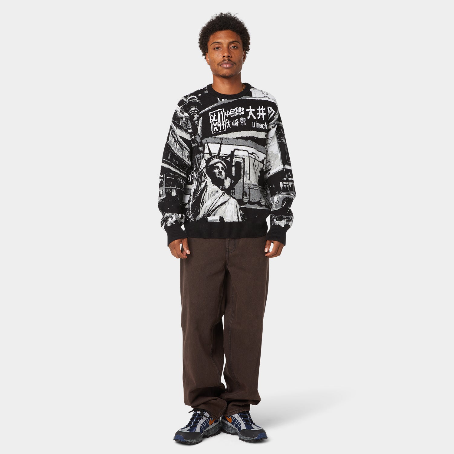 HUF (ハフ) Worldwide JP /KNITS & SWEATERS(ニット&セーター)/ WORLDWIDE COMMUTER SWEATER商品 / BLACK