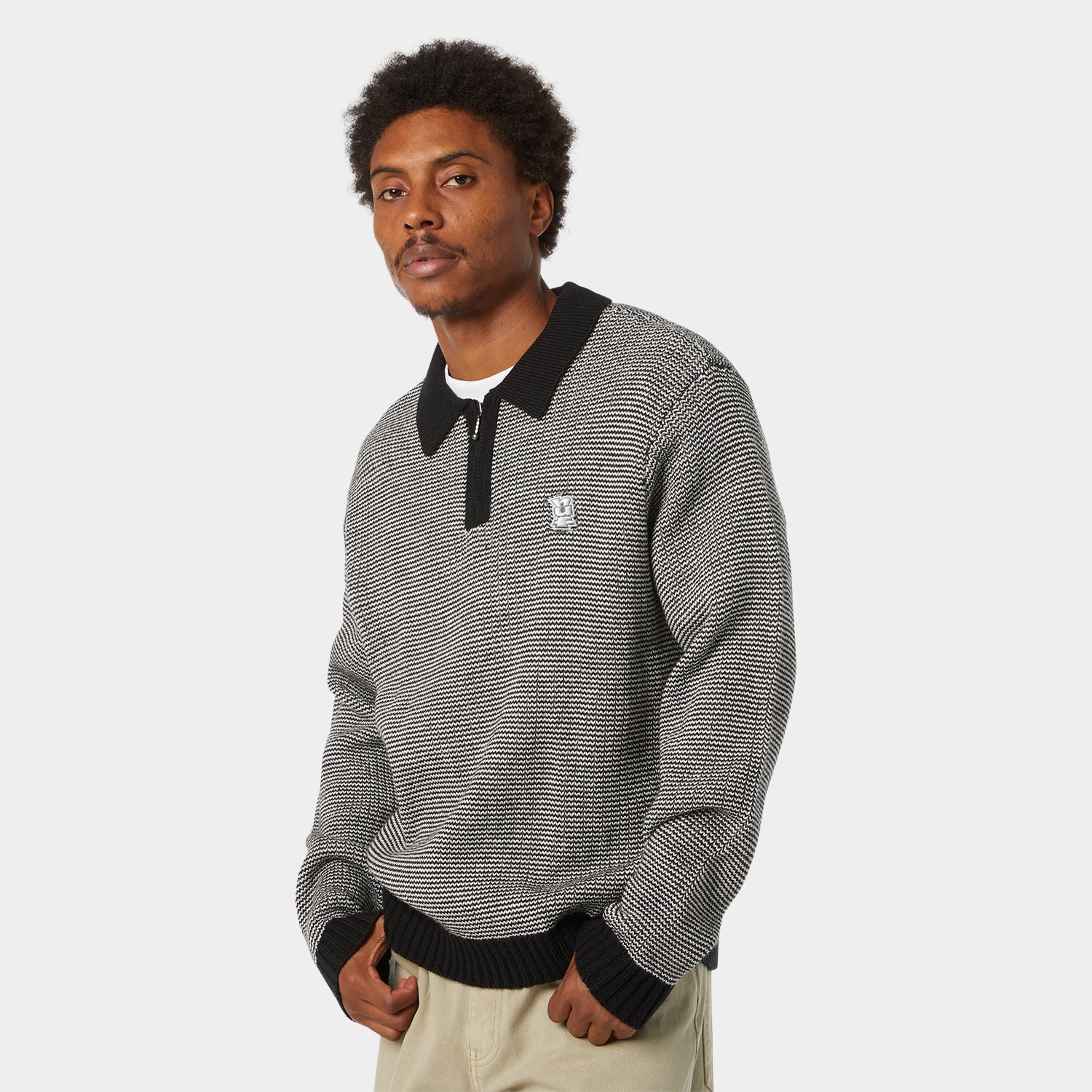 HUF (ハフ) Worldwide JP /KNITS & SWEATERS(ニット&セーター)/ MEGABLAST TWO TONE WAFFLE SWEATER商品 / WASHED BLUE/MOSS