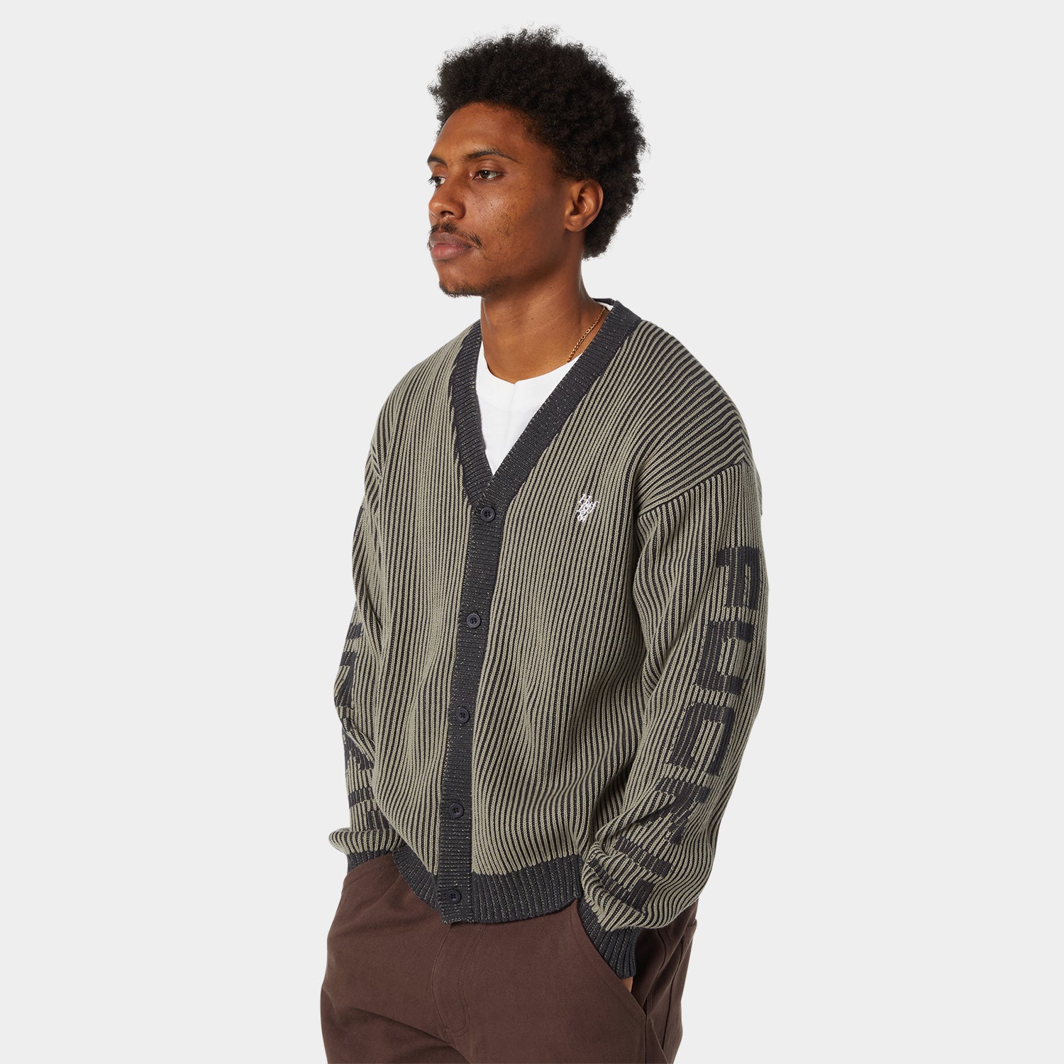 HUF (ハフ) Worldwide JP /KNITS & SWEATERS(ニット&セーター)/ REPEATER CARDIGAN商品 / WASHED BLUE