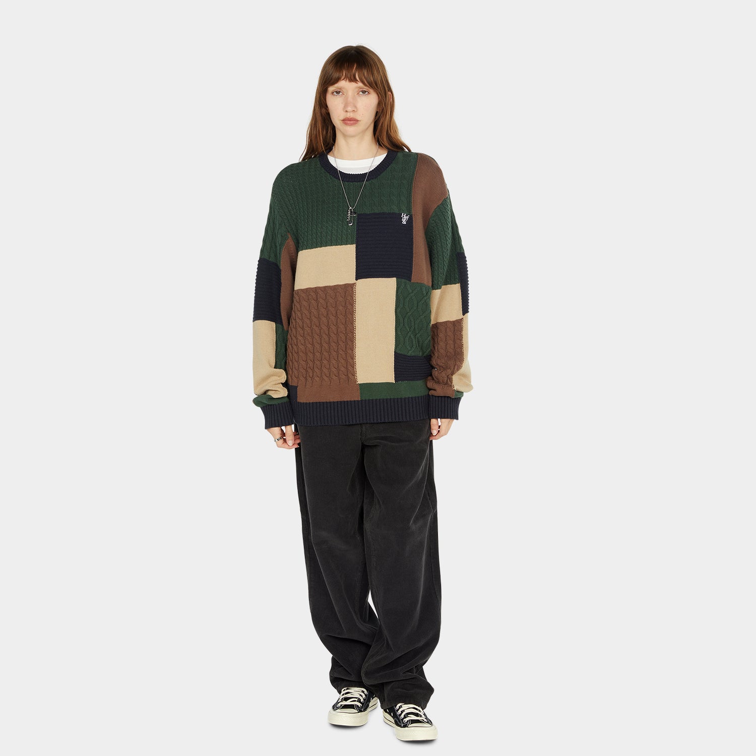 HUF (ハフ) Worldwide JP /KNITS & SWEATERS(ニット&セーター)/ COLUMBIA CABLE KNIT SWEATER商品 / MULTI