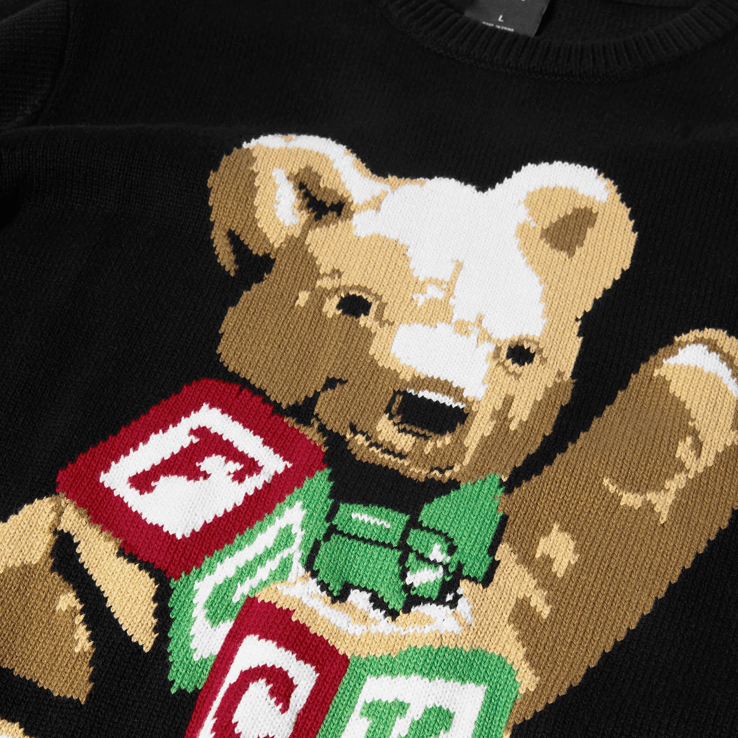 HUF (ハフ) Worldwide JP /KNITS & SWEATERS(ニット&セーター)/ GIFT BEAR INTARSIA SWEATER商品 / BLACK