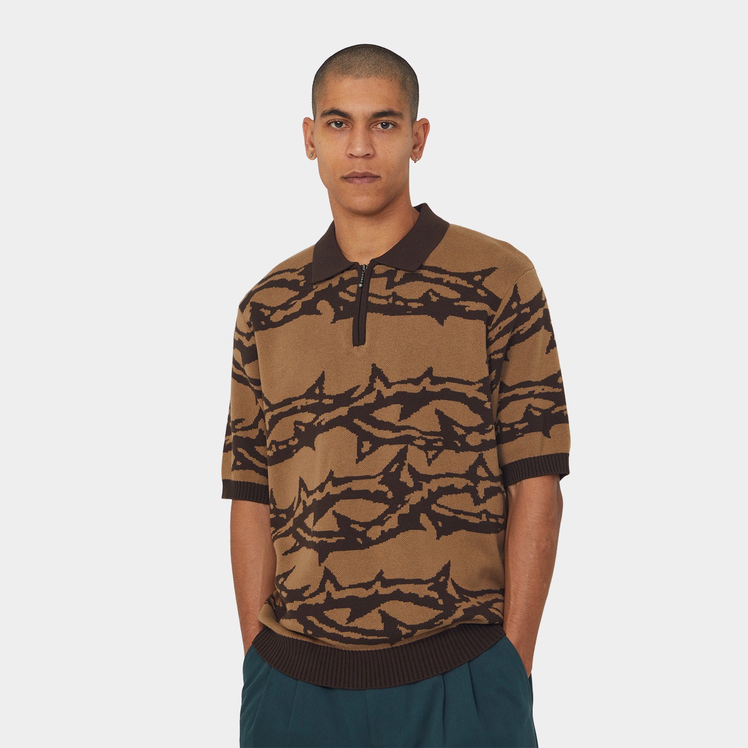 HUF (ハフ) Worldwide JP /KNITS & SWEATERS(ニット&セーター)/ FANTASIES KNIT TOP商品 / BROWN