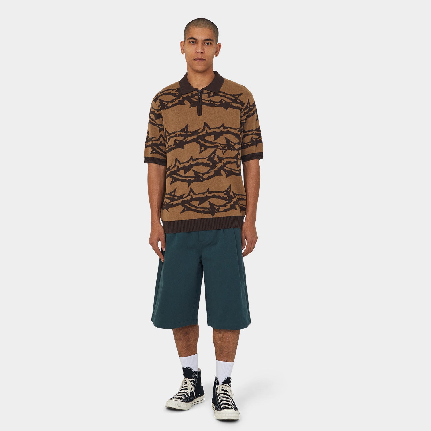 HUF (ハフ) Worldwide JP /KNITS & SWEATERS(ニット&セーター)/ FANTASIES KNIT TOP商品 / BROWN