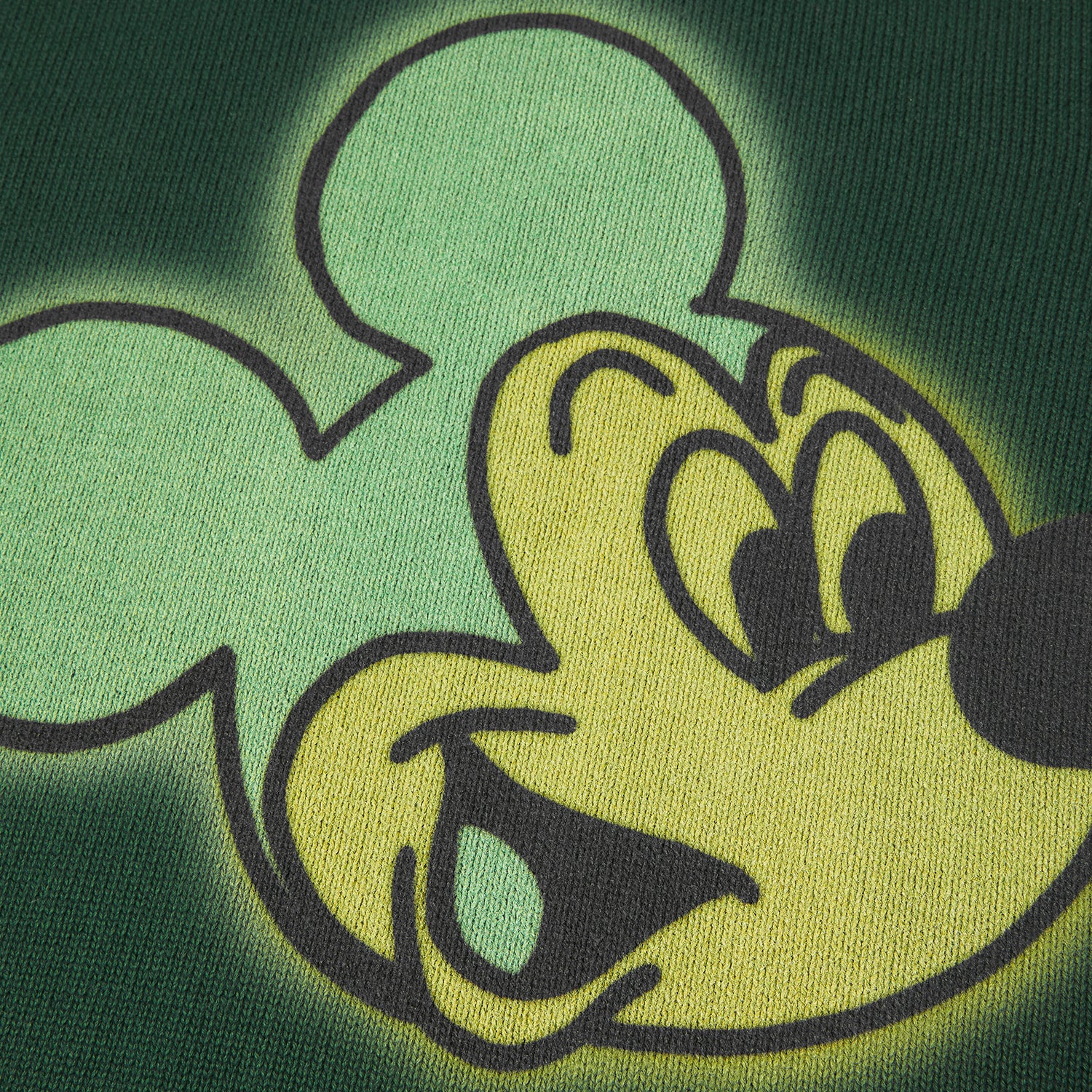 HUF (ハフ) Worldwide JP /KNITS & SWEATERS(ニット&セーター)/ DISNEY | HUF MICKEY SPRAY CREWNECK SWEATER商品 / FOREST GREEN