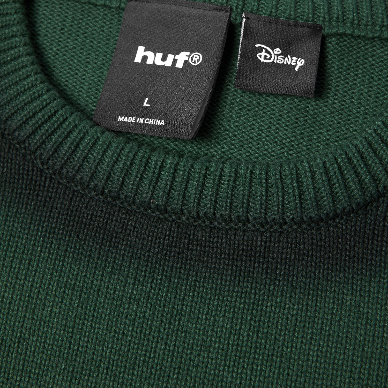 HUF (ハフ) Worldwide JP /KNITS & SWEATERS(ニット&セーター)/ DISNEY | HUF MICKEY SPRAY CREWNECK SWEATER商品 / FOREST GREEN