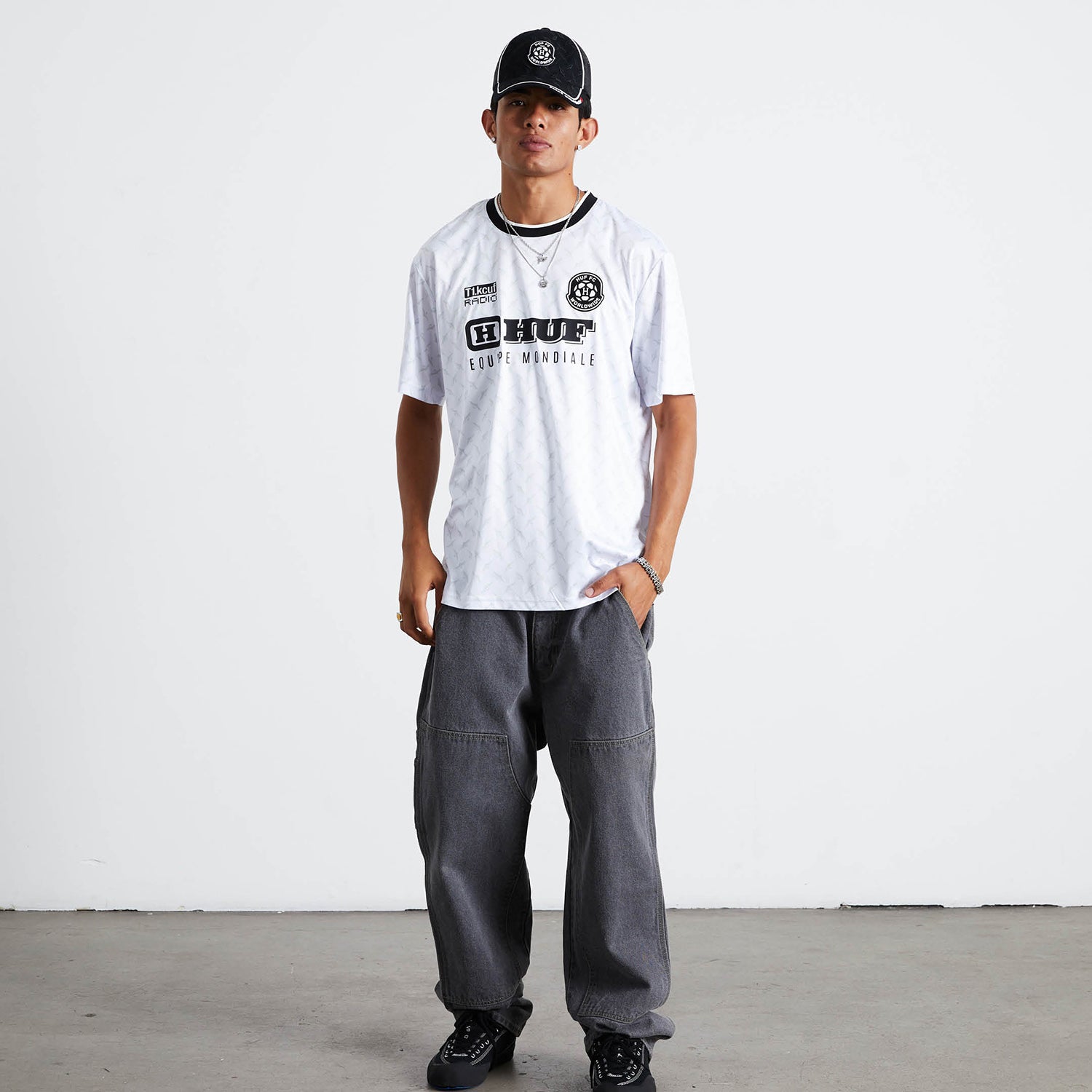 HUF (ハフ) Worldwide JP /TOPS & SHIRTS(トップス&シャツ)/ EQUIPE MONDIALE JERSEY商品 / WHITE