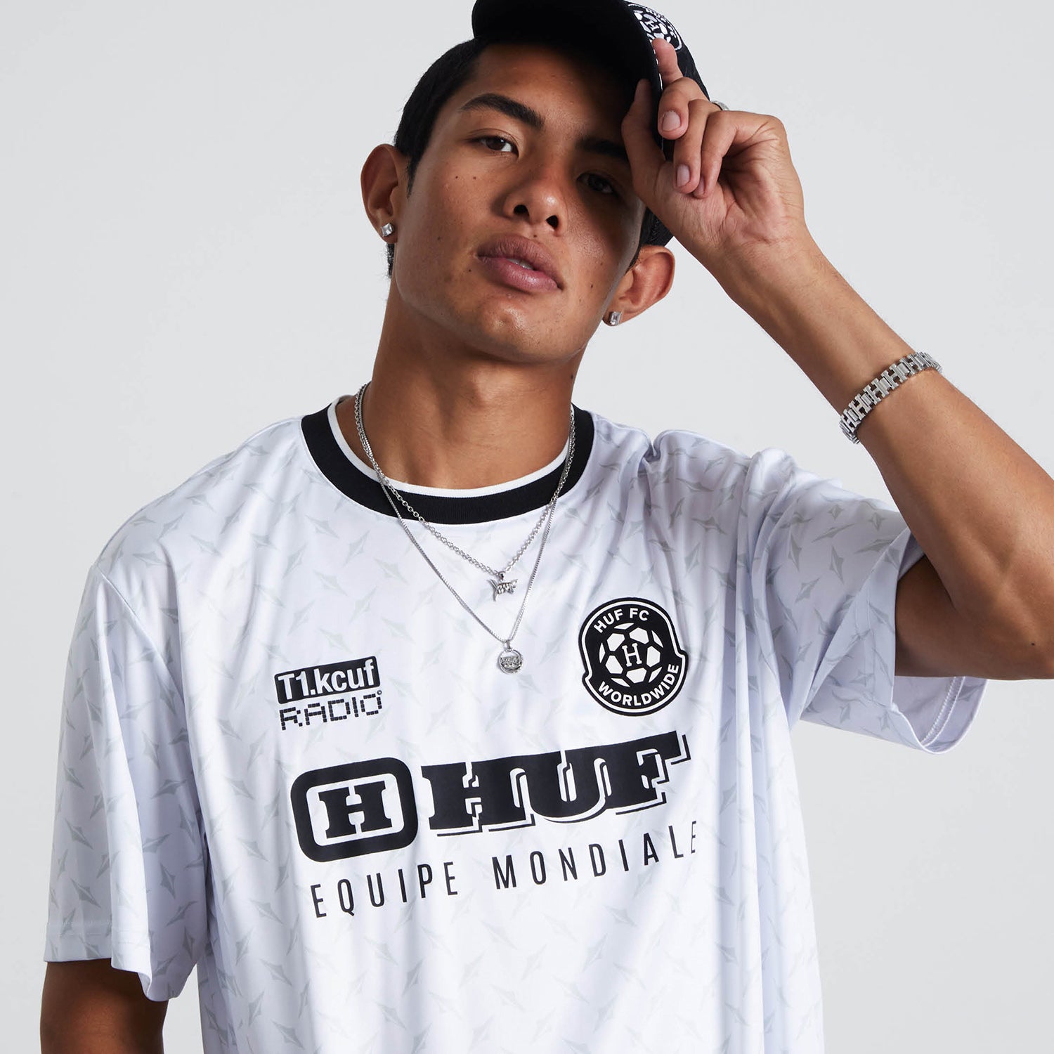 HUF (ハフ) Worldwide JP /TOPS & SHIRTS(トップス&シャツ)/ EQUIPE MONDIALE JERSEY商品 / WHITE