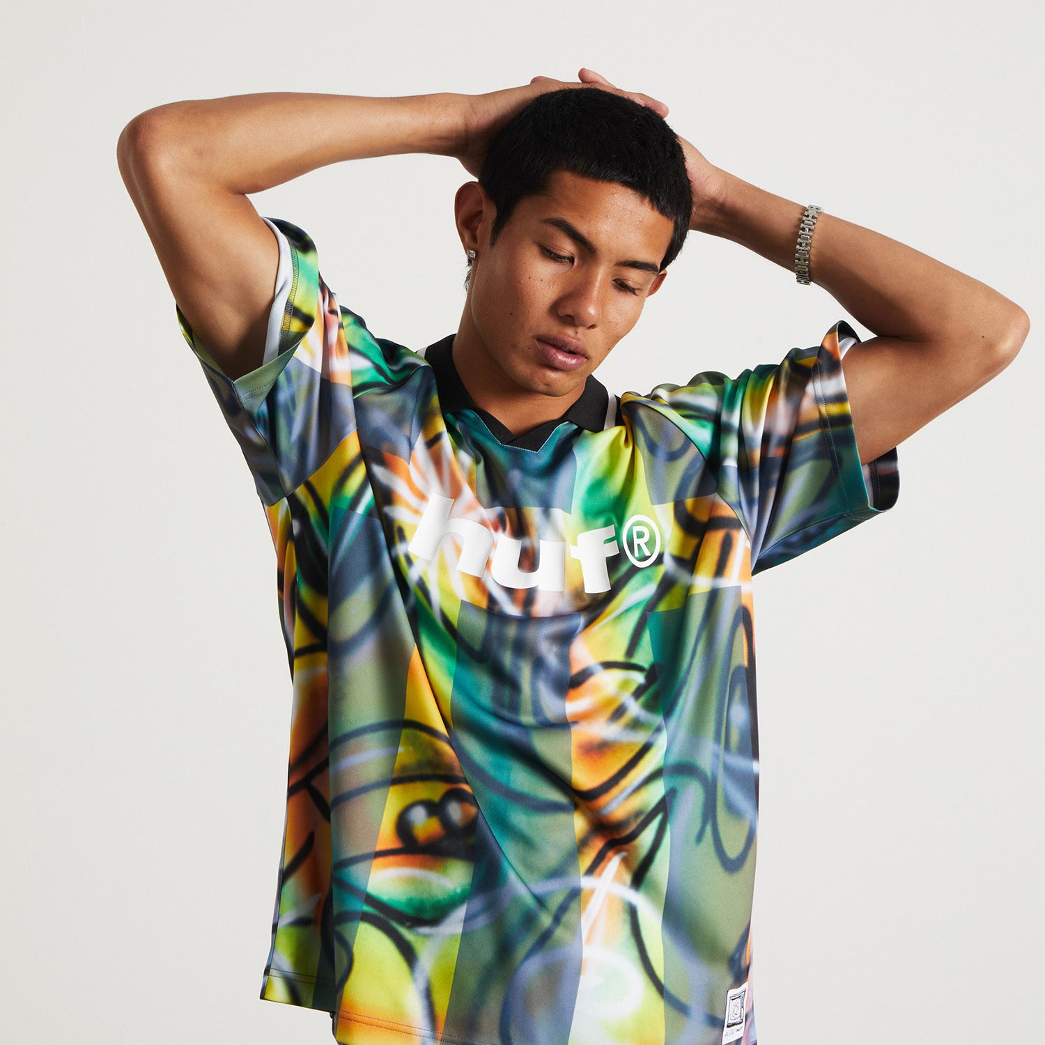 HUF (ハフ) Worldwide JP /TOPS & SHIRTS(トップス&シャツ)/ KENNY SCHARF MULTITUD SOCCER JERSEY商品 / MULTI