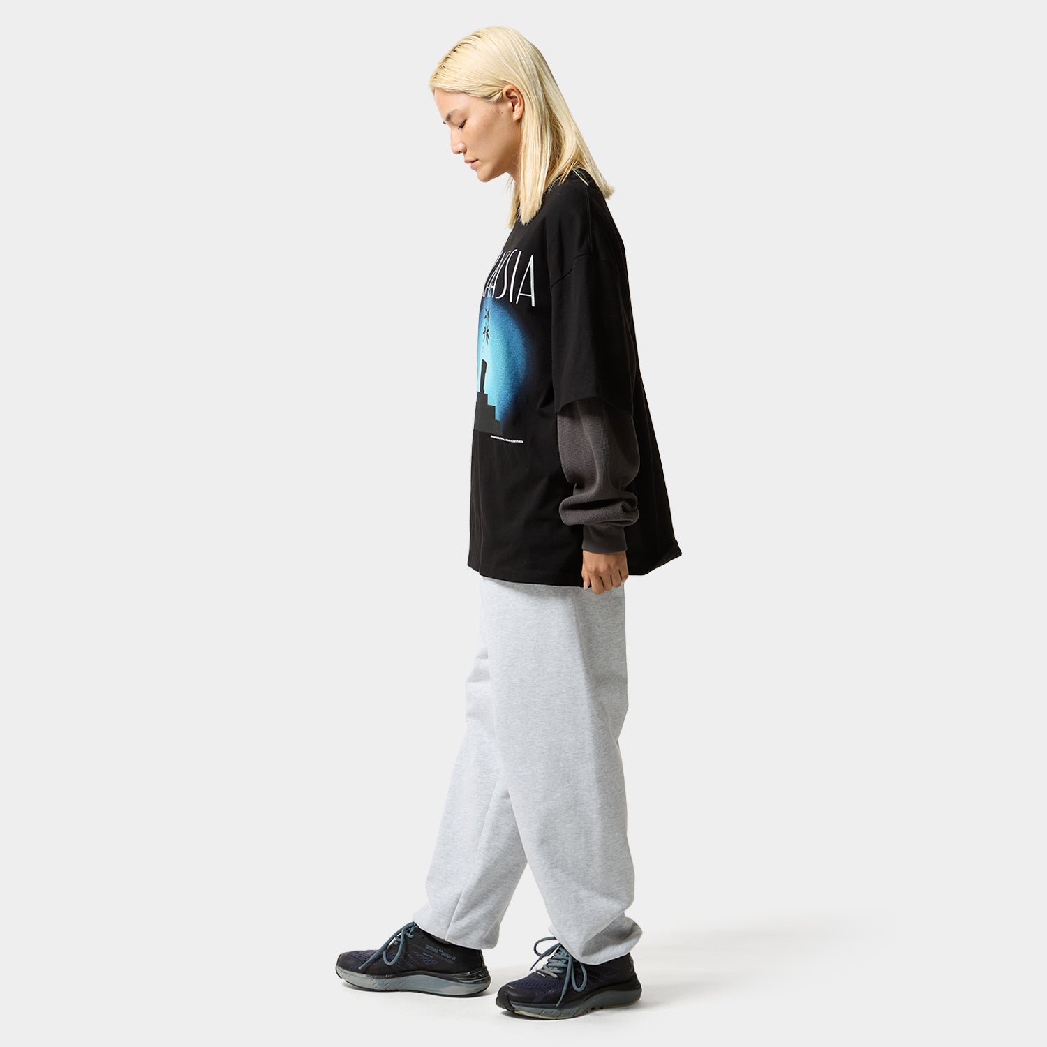 HUF (ハフ) Worldwide JP /TOPS & SHIRTS(トップス&シャツ)/ PLANTASIA DOUBLE LAYER LS TOP商品 / BLACK