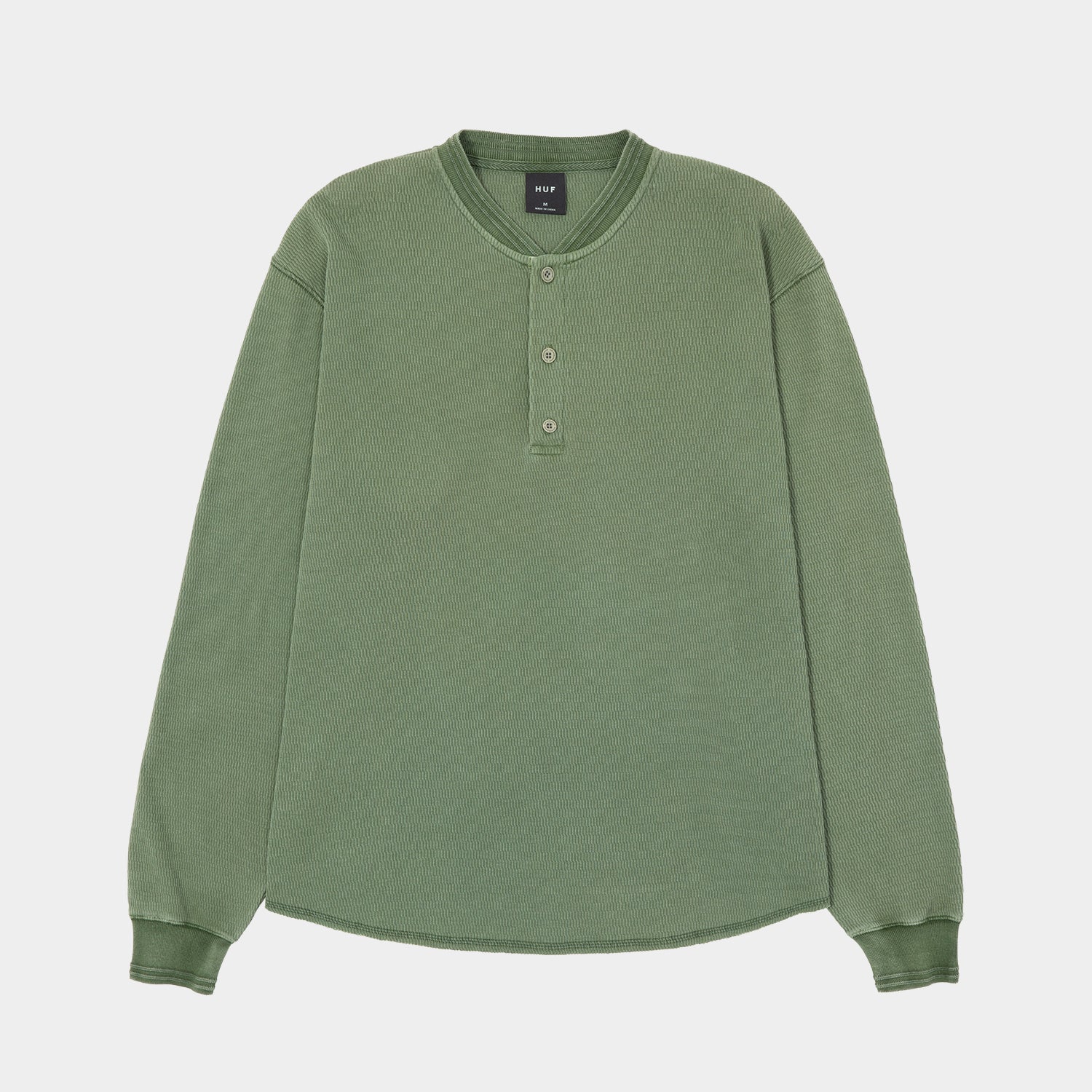 HUF (ハフ) Worldwide JP /TOPS & SHIRTS(トップス&シャツ)/ STRETCH LOGO HENRY THERMAL商品 / DARK OLIVE