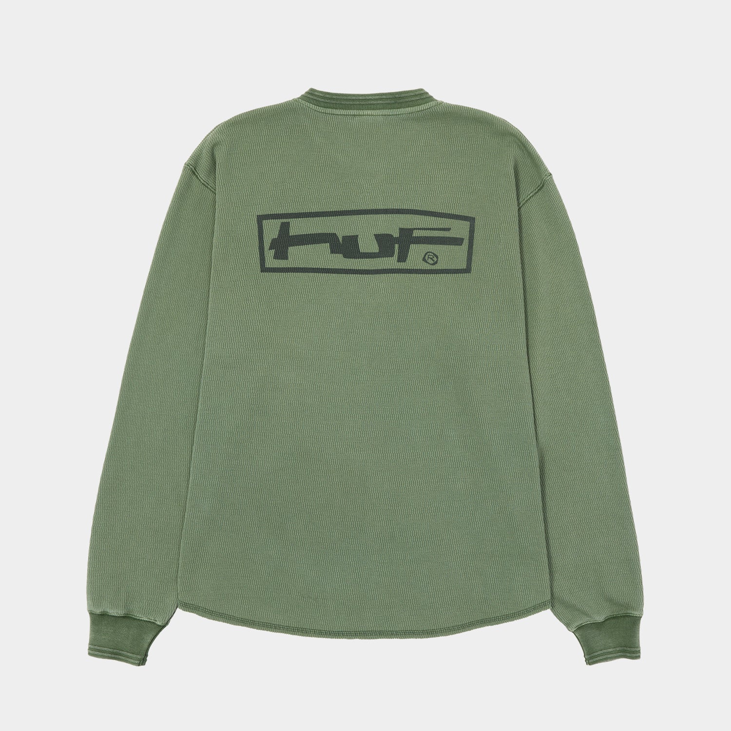 HUF (ハフ) Worldwide JP /TOPS & SHIRTS(トップス&シャツ)/ STRETCH LOGO HENRY THERMAL商品 / DARK OLIVE