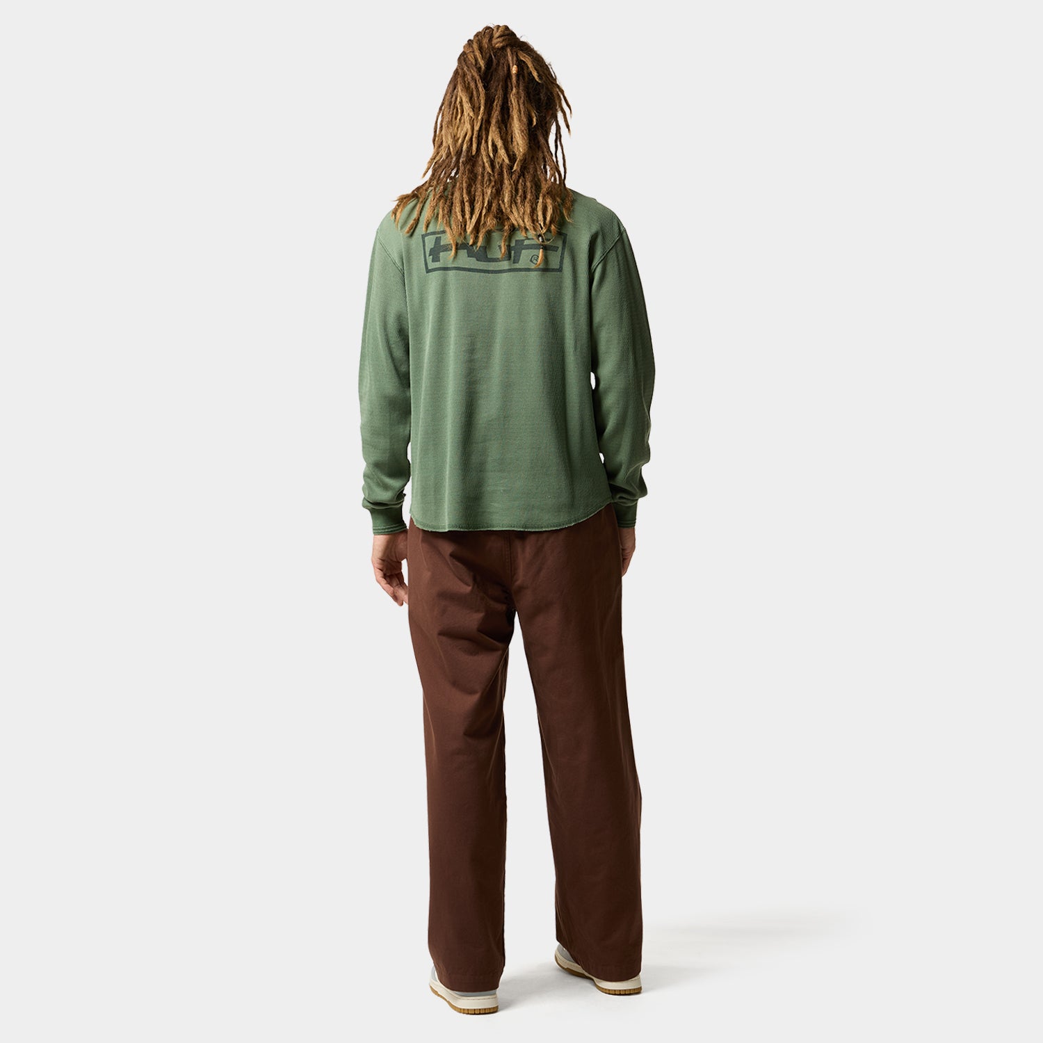 HUF (ハフ) Worldwide JP /TOPS & SHIRTS(トップス&シャツ)/ STRETCH LOGO HENRY THERMAL商品 / DARK OLIVE
