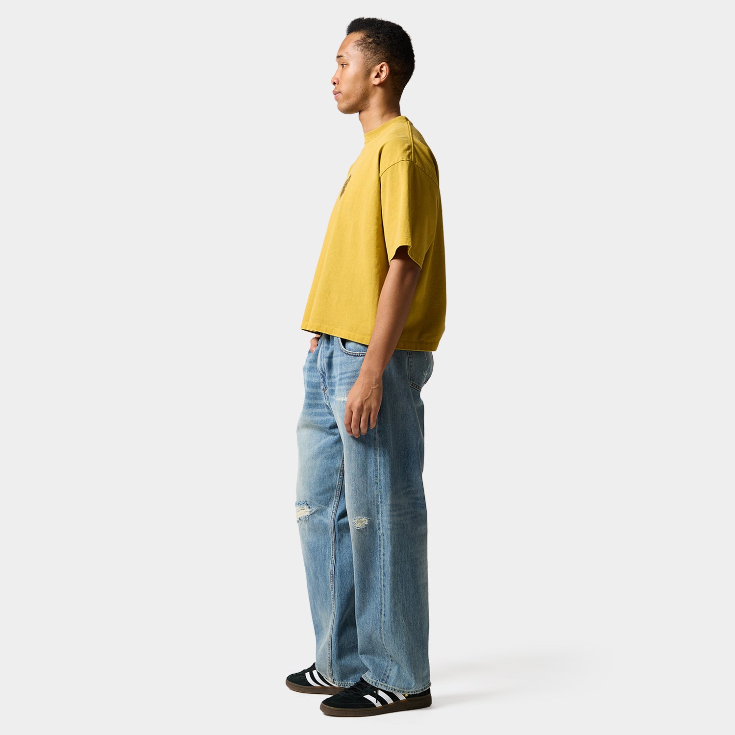 HUF (ハフ) Worldwide JP /TOPS & SHIRTS(トップス&シャツ)/ CLASSIC ARCH WIDE CREW商品 / YELLOW