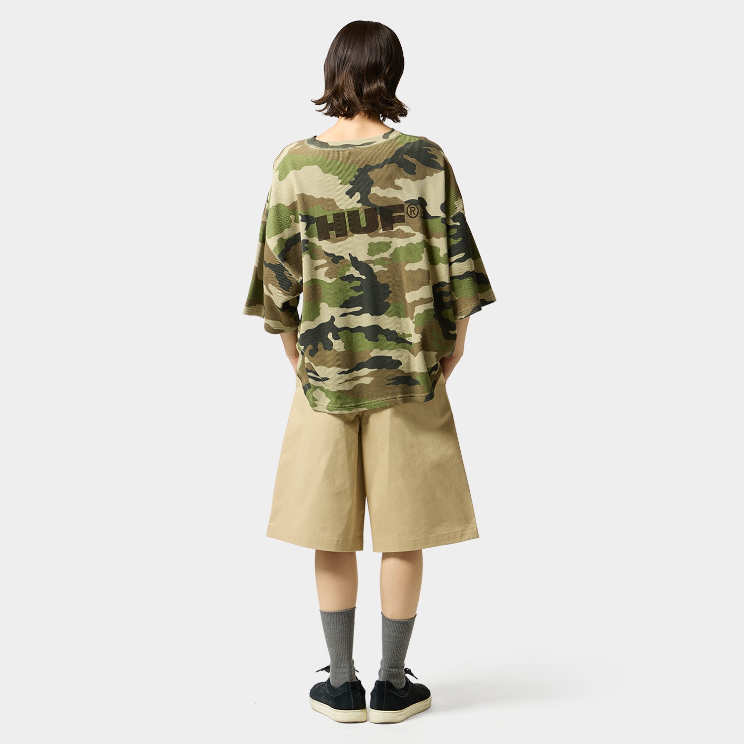 HUF (ハフ) Worldwide JP /TOPS & SHIRTS(トップス&シャツ)/ ALL CAPS THERMAL CREW商品 / CAMO