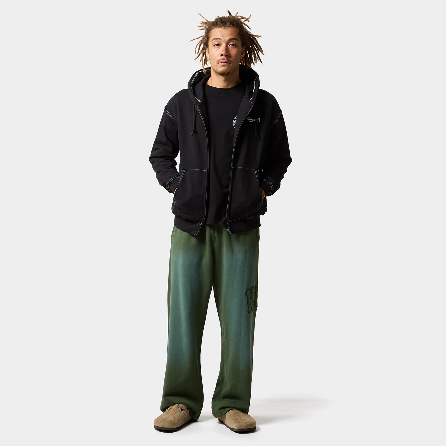 HUF (ハフ) Worldwide JP /HOODIES(パーカー)/ STRETCH FULL ZIP HOODIE商品 / ASH