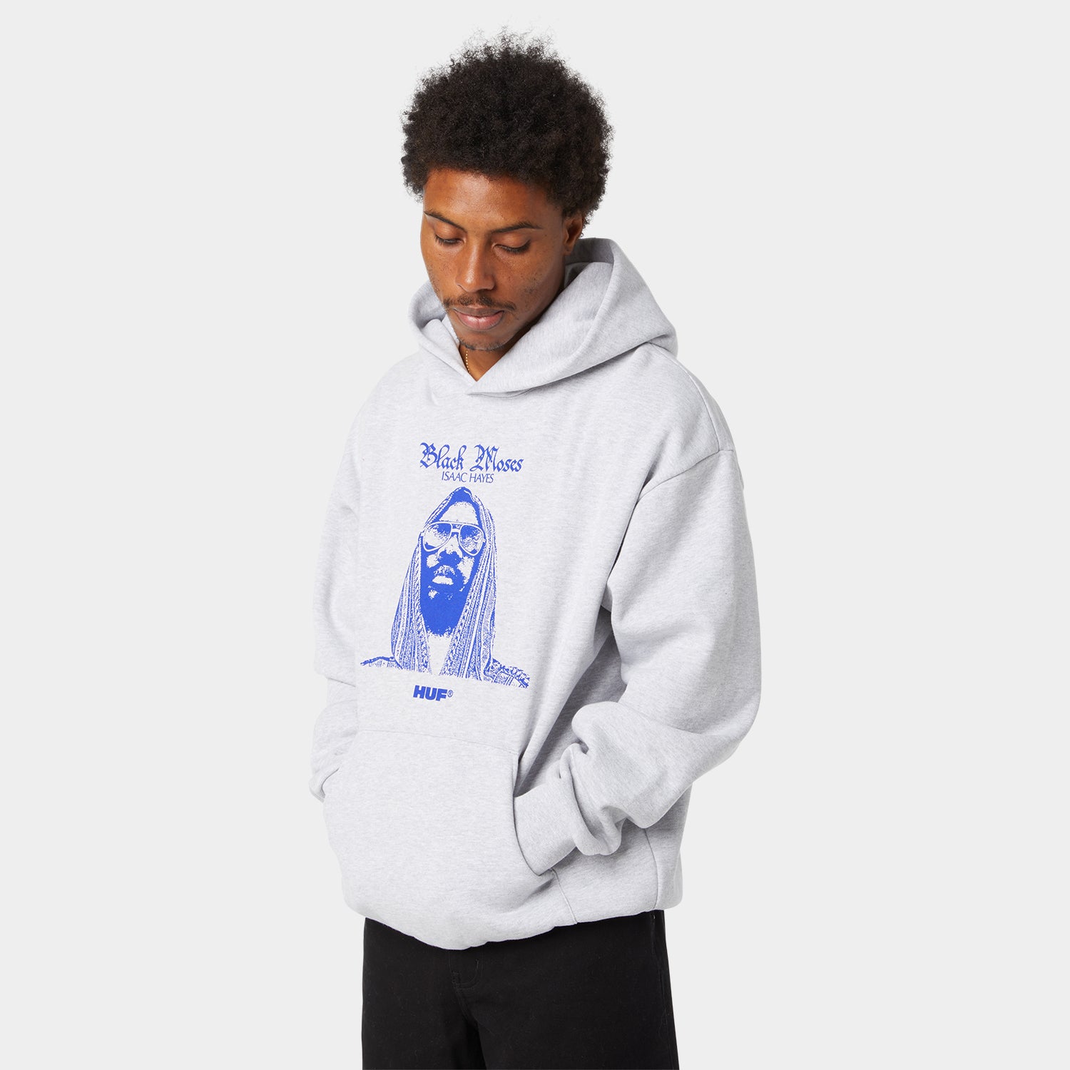 HUF (ハフ) Worldwide JP /HOODIES(パーカー)/ HUF X ISAAC HAYES BLACK MOSES HEAVYWEIGHT HOODIE商品 / ASH