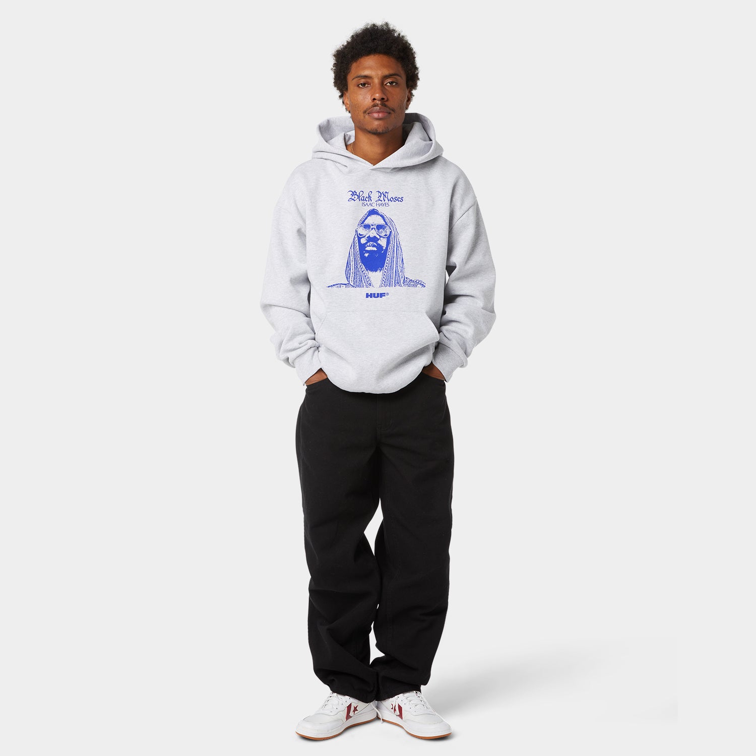 HUF (ハフ) Worldwide JP /HOODIES(パーカー)/ HUF X ISAAC HAYES BLACK MOSES HEAVYWEIGHT HOODIE商品 / ASH